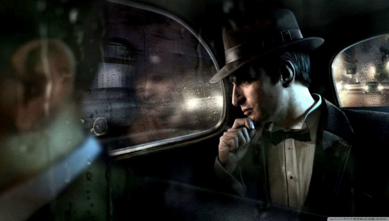 Uomo mafioso in auto, fedora, 1270x721 HD, Laptop