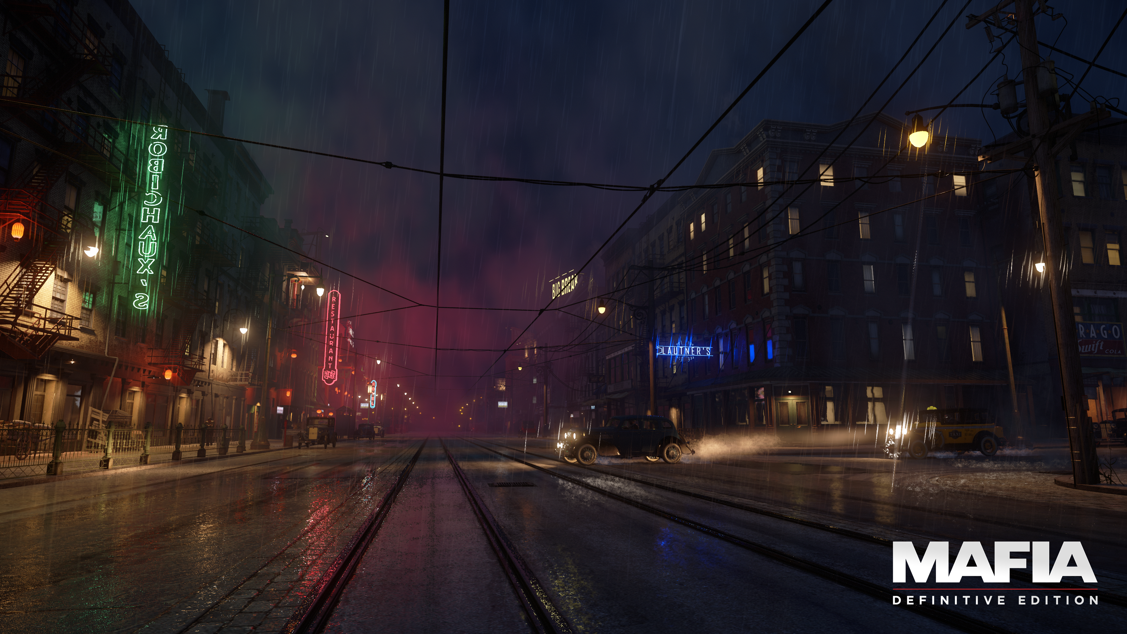 Mafia Definitive Edition strada notturna, 3840x2160 4K, Desktop 4K