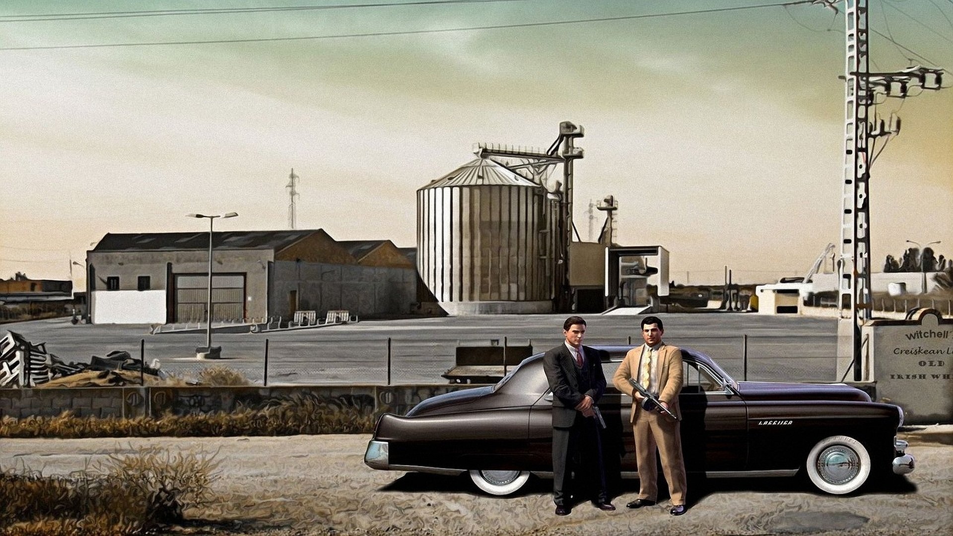 Gangster con auto d'epoca, 1920x1080 Full HD 1080p, Desktop