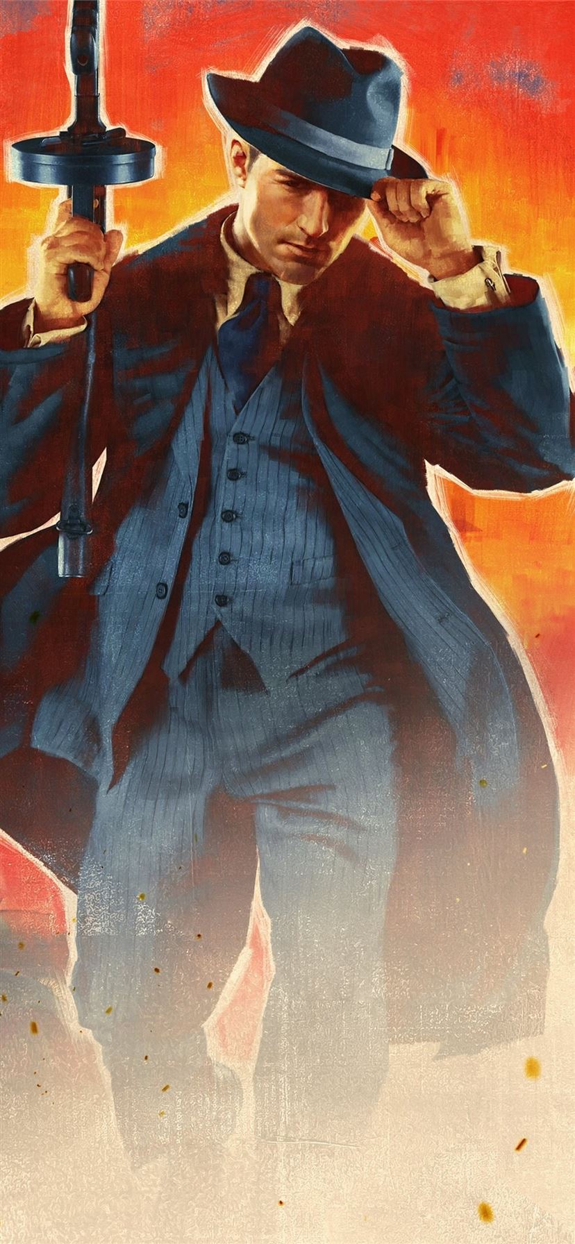 Uomo con cappello e pistola, 828x1792 Full HD Verticale, Smartphone