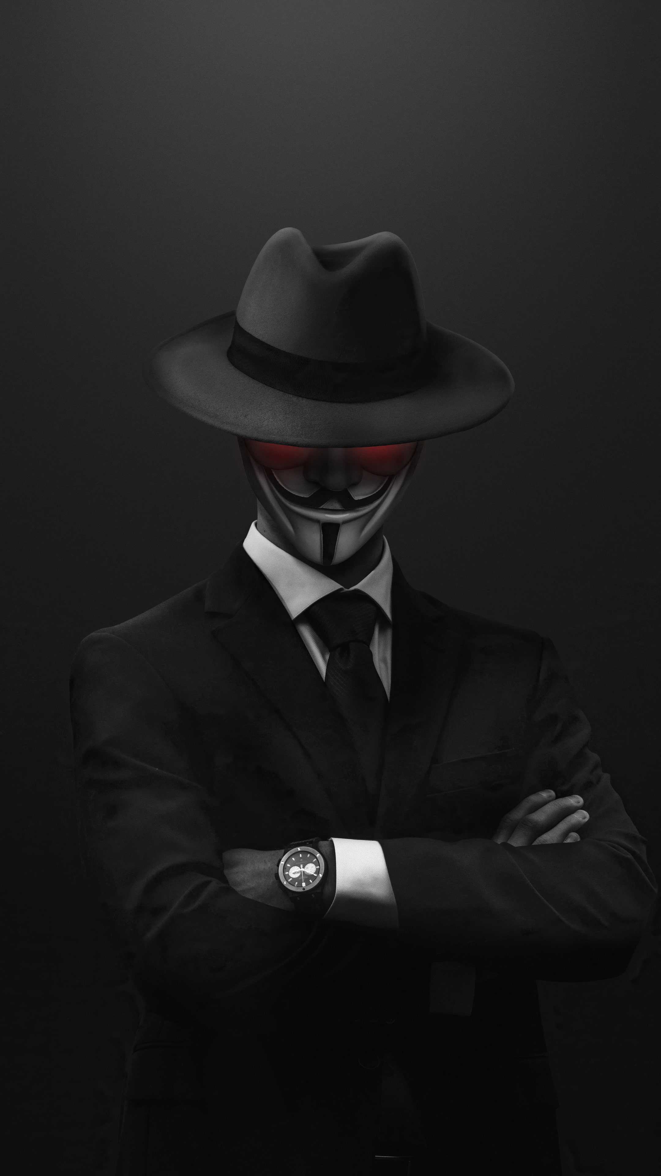 Uomo con maschera e cappello, 2160x3840 Full HD Verticale, Smartphone