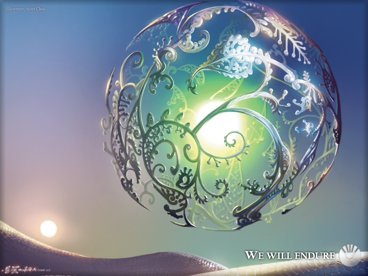 Sfera magica ornamentale verde, 1280x960 720p, Acer Nitro