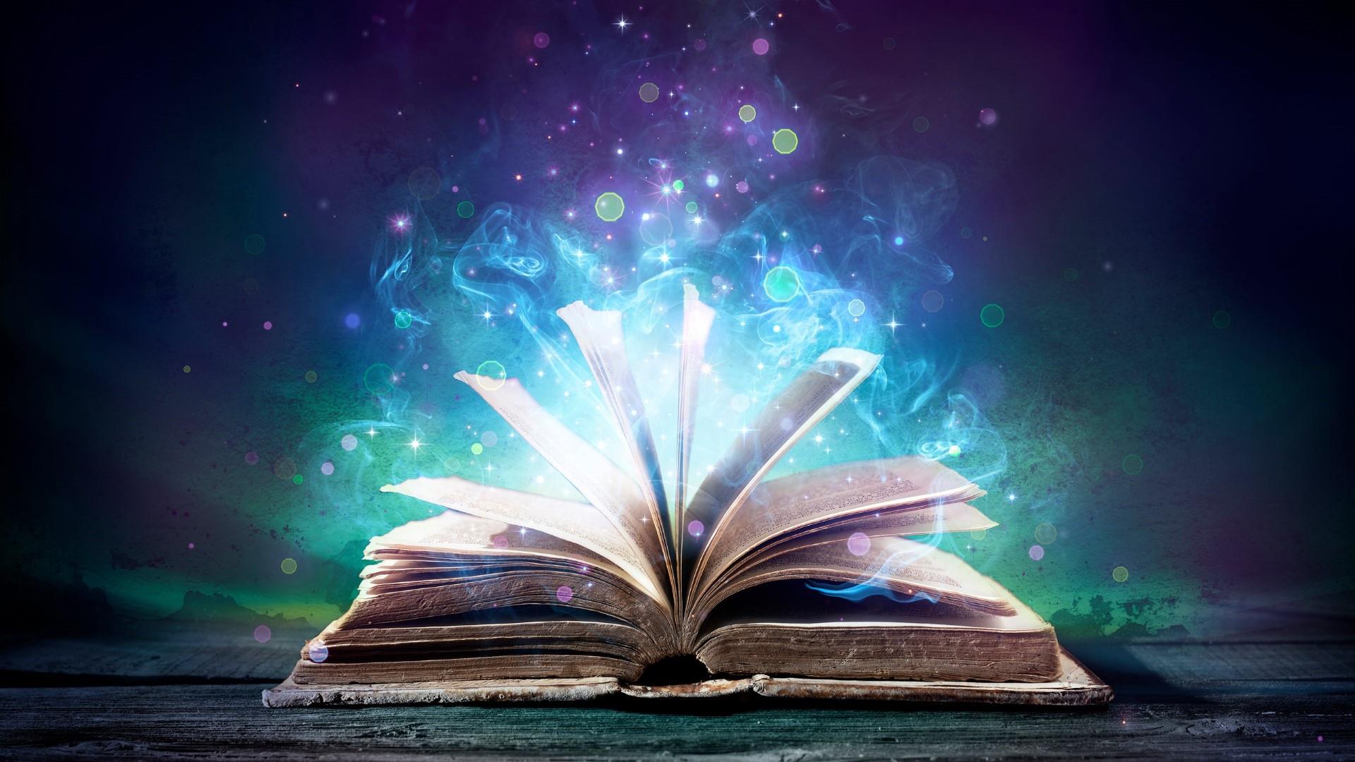 Libro magico luminoso aperto, 1920x1080 Full HD, Desktop