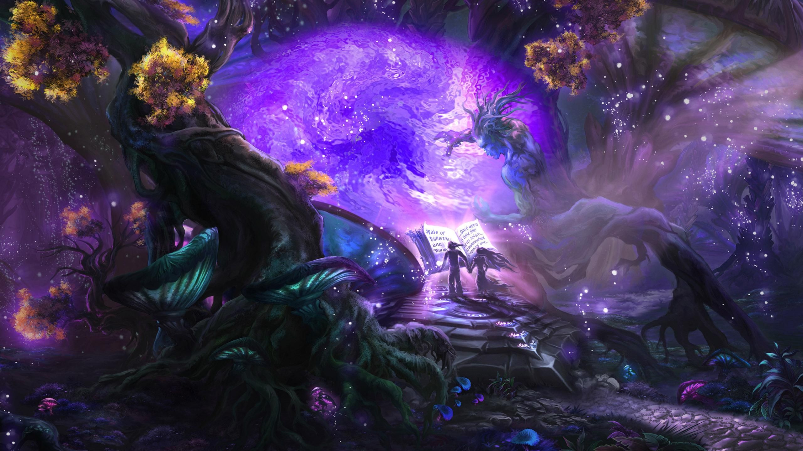 Portale magico viola fantasy, 2560x1440 2K, Desktop