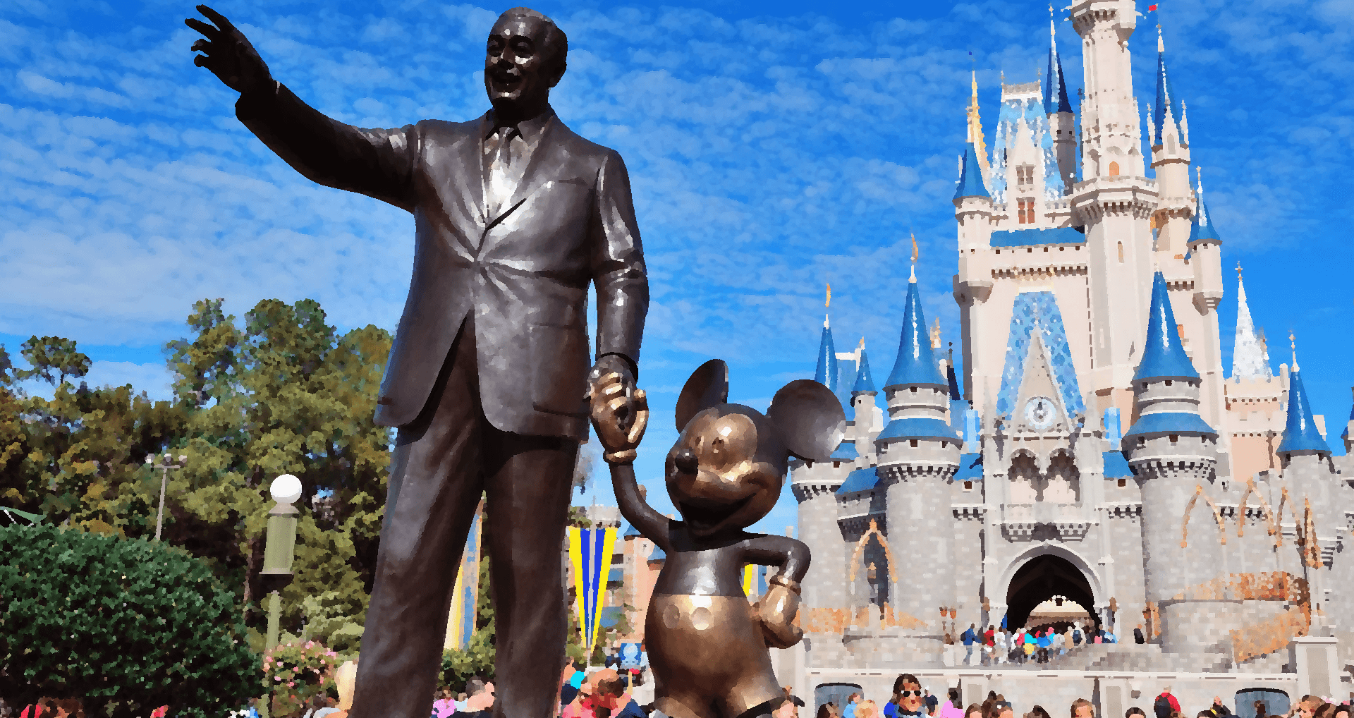 Statua Walt Disney e Topolino, Mickey Mouse, 1920x1018 Full HD 1080p, Desktop