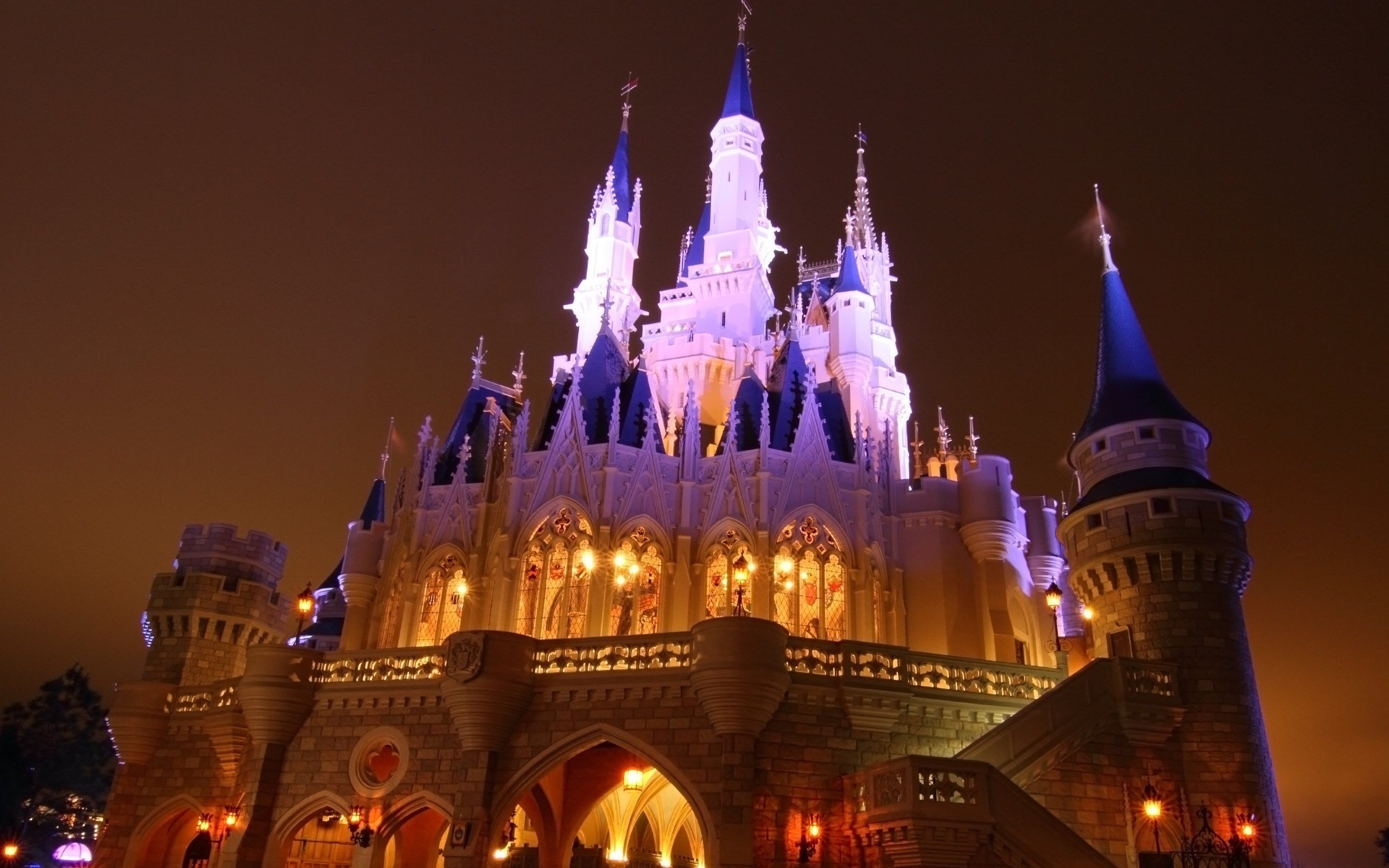 Castello Disneyland illuminato di notte, 2880x1800 WQXGA, MacBook Pro