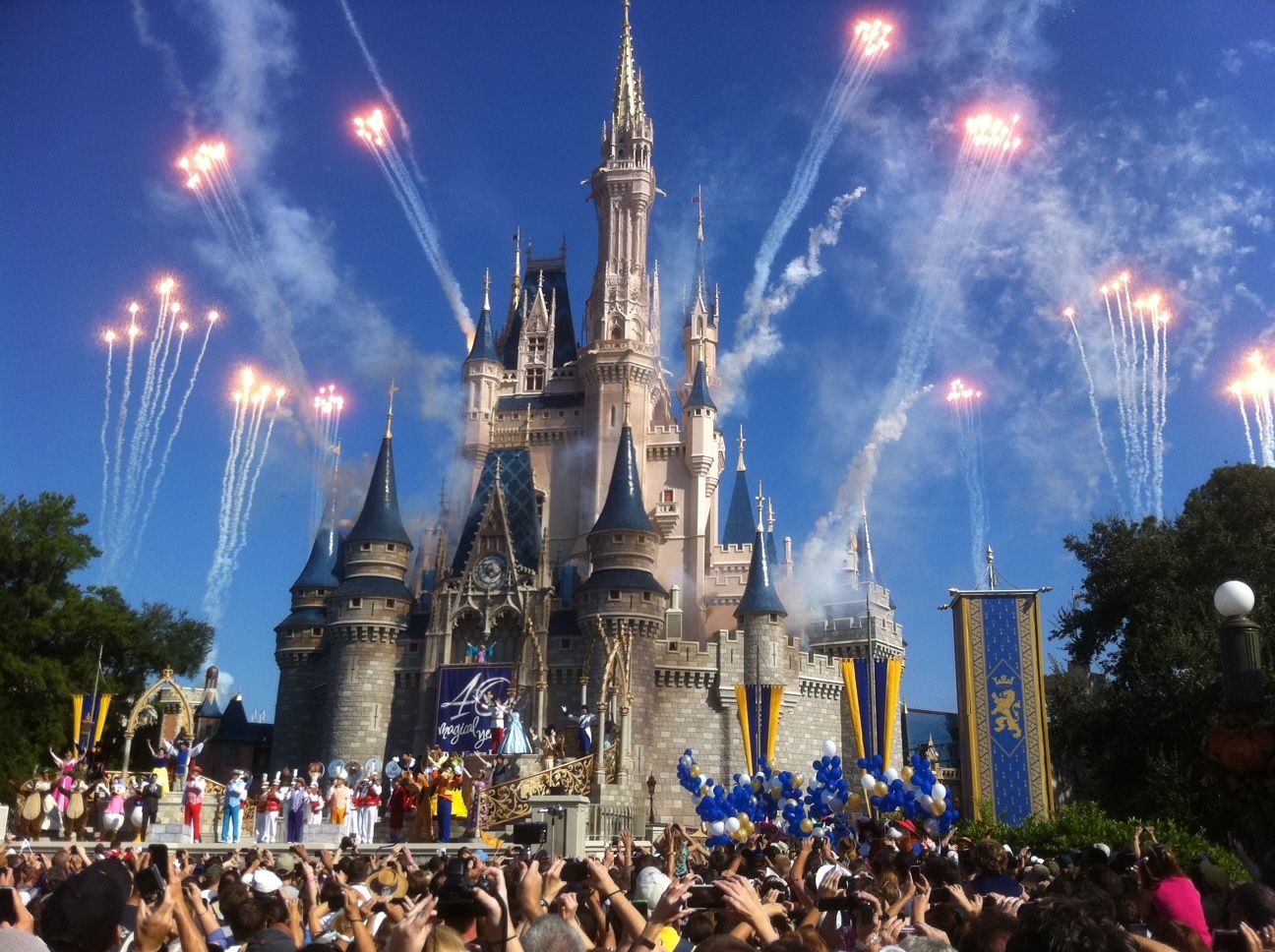 Castello Cenerentola fuochi d'artificio Disney, 1296x968 720p, PC