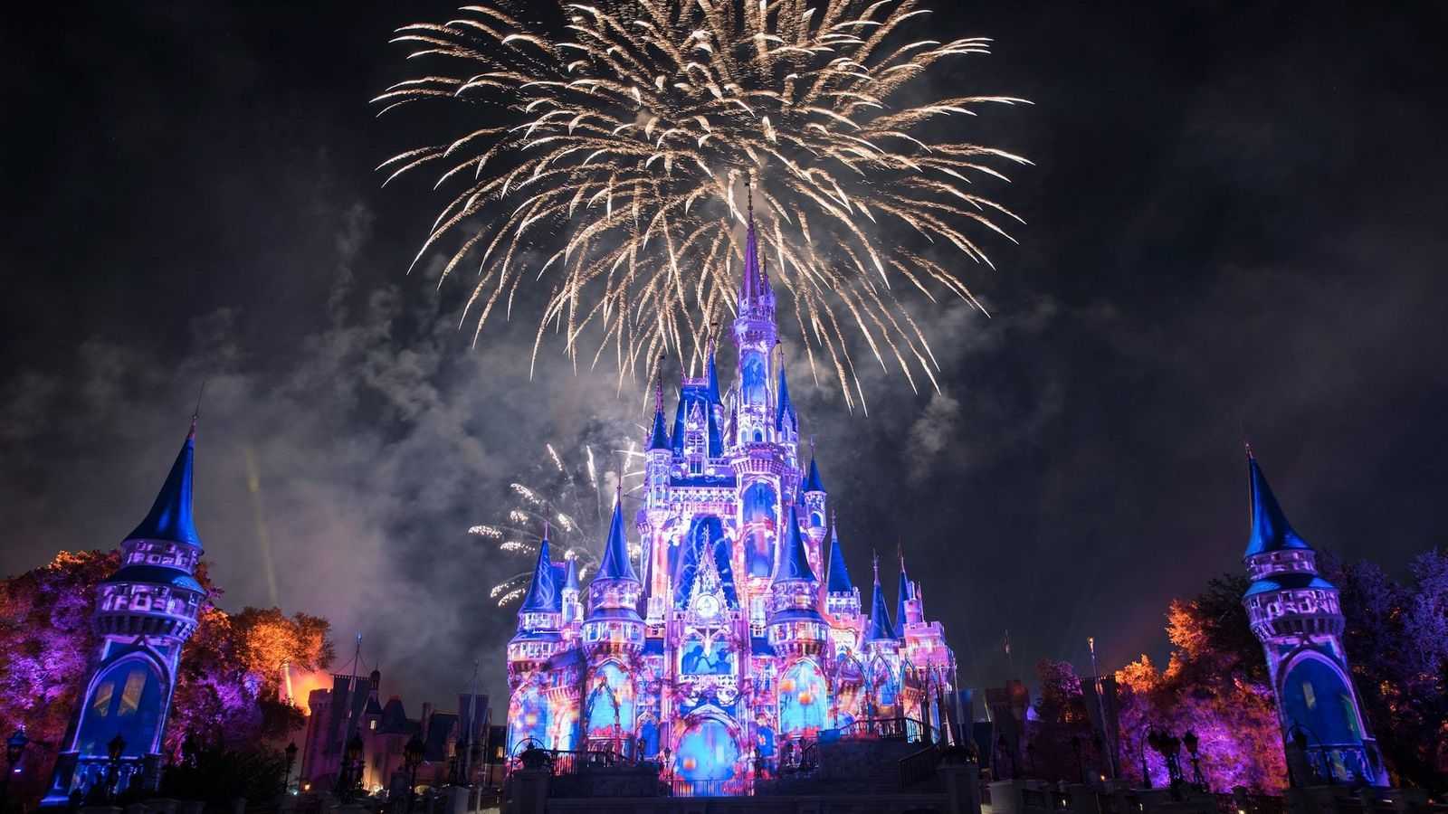 Castello Disney fuochi artificio, 1600x900 HD, PC