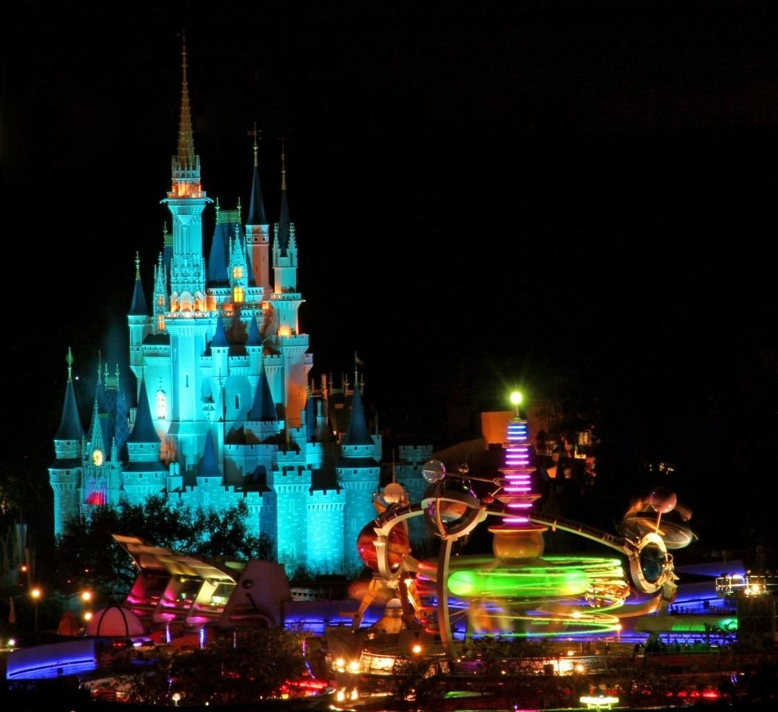 Castello Disney di notte, 1119x1024 HD, PC Desktop