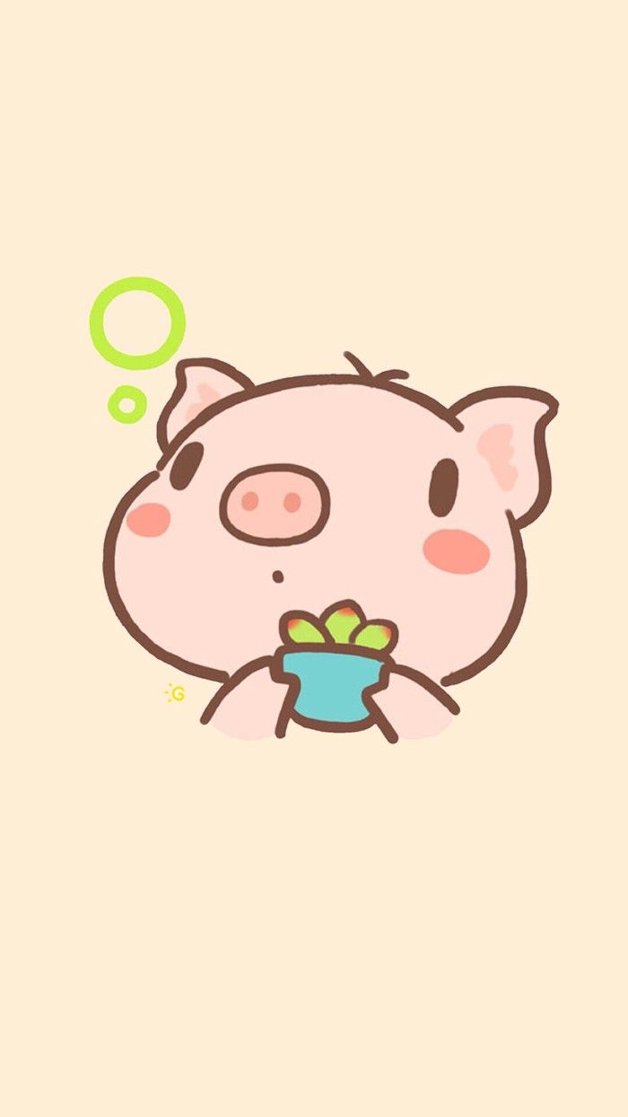 Maialino kawaii rosa, 700x1244 Verticale, Mobile