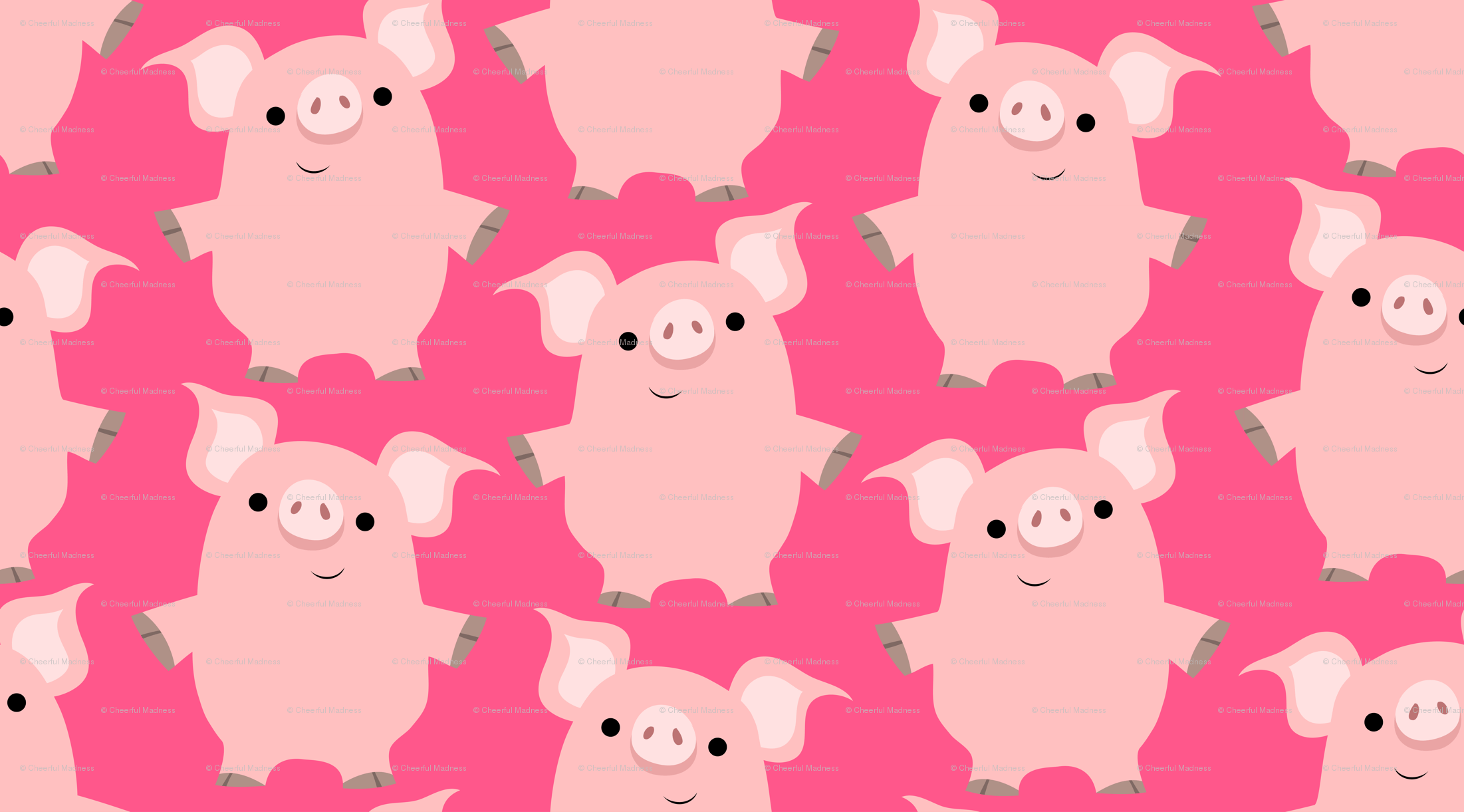 Maialino rosa kawaii 3D, 2048x2048 Hi-Res, PC