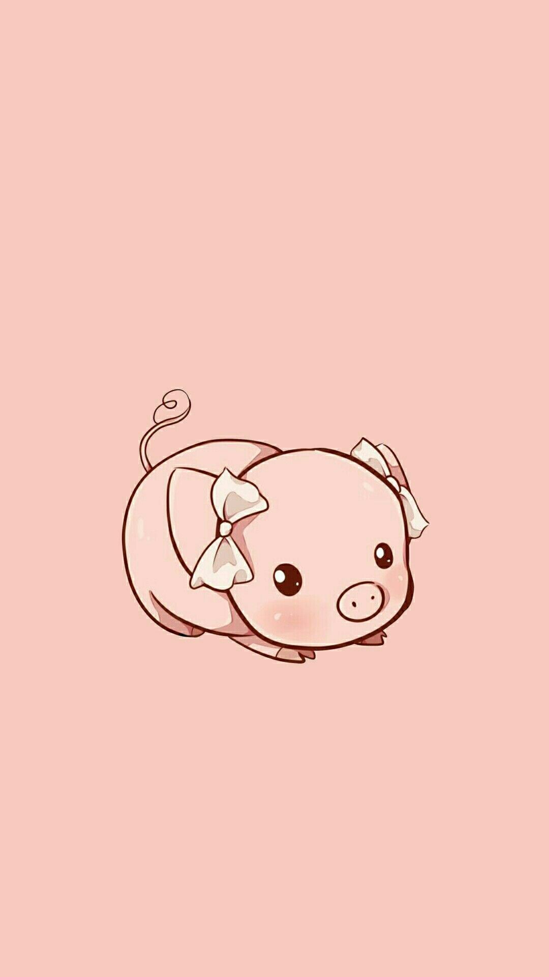 Maialino kawaii con fiocchi, 1080x1920 Full HD Verticale, Samsung Galaxy