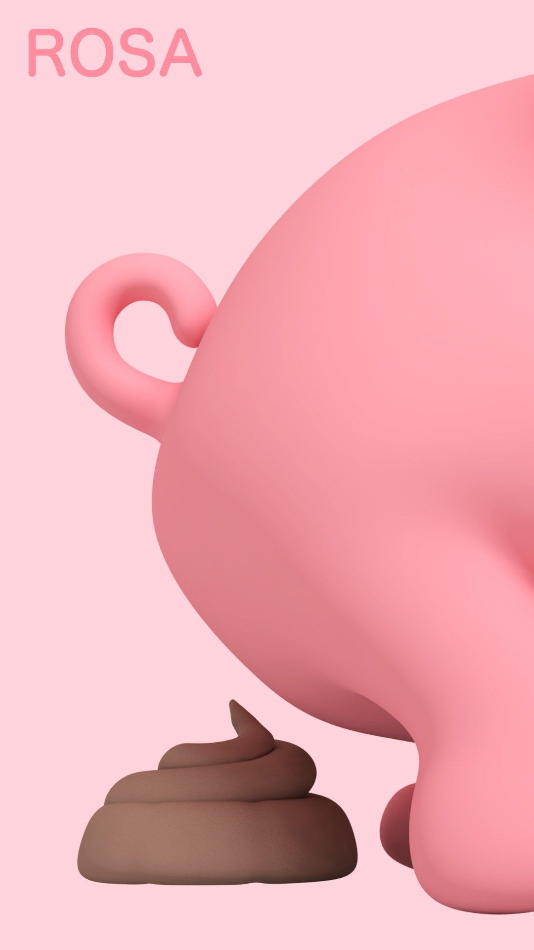Maialino kawaii con pannolino, 720x1280 Verticale, Telefono