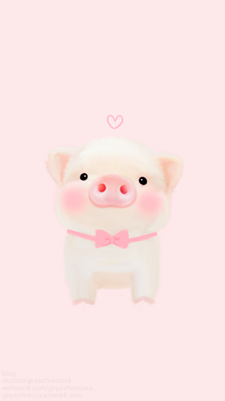 Maialino kawaii rosa, 720x1280 Full HD Verticale, Smartphone