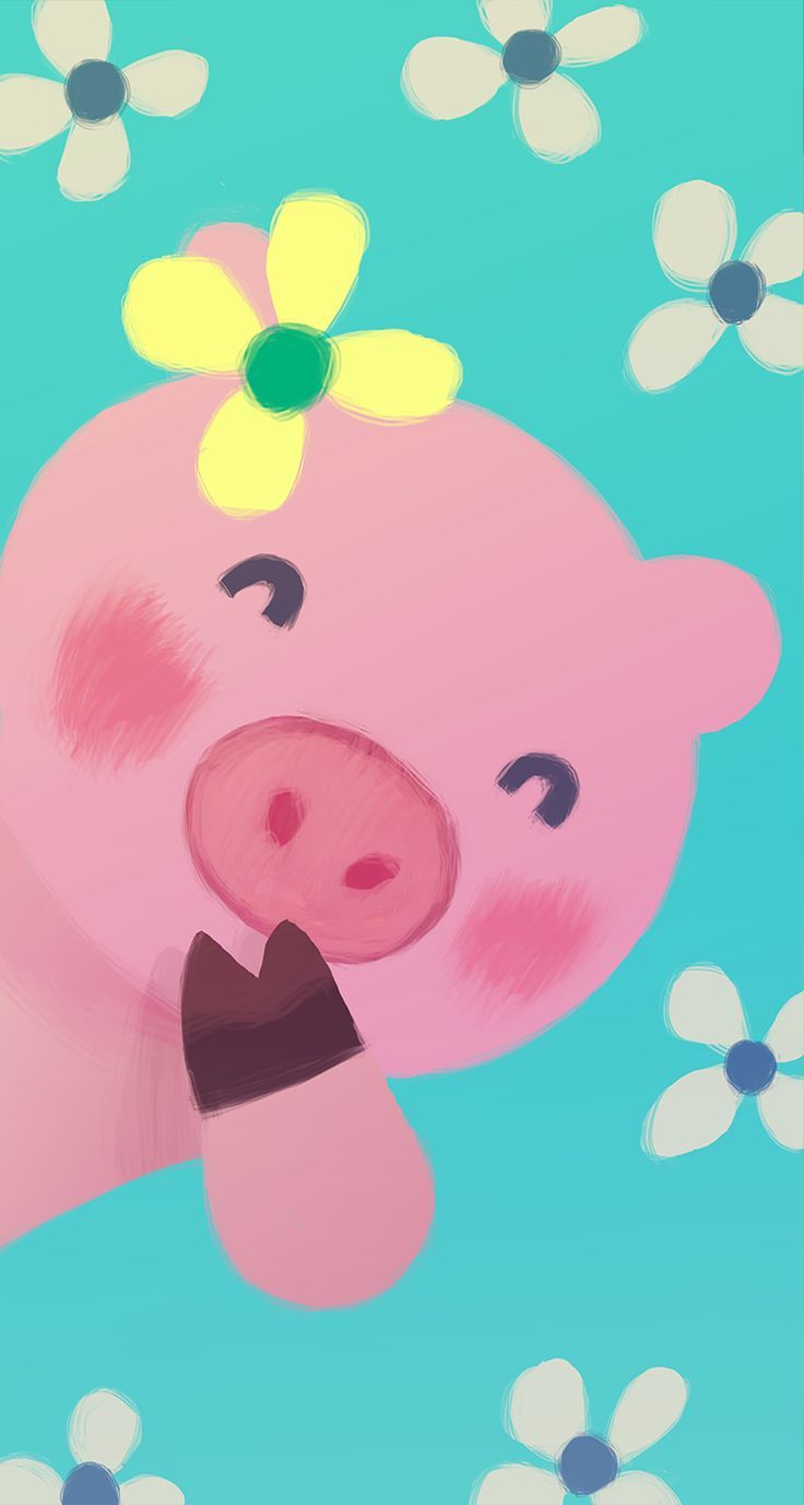 Maialino rosa kawaii cartoon, 1310x1054 720p, Laptop