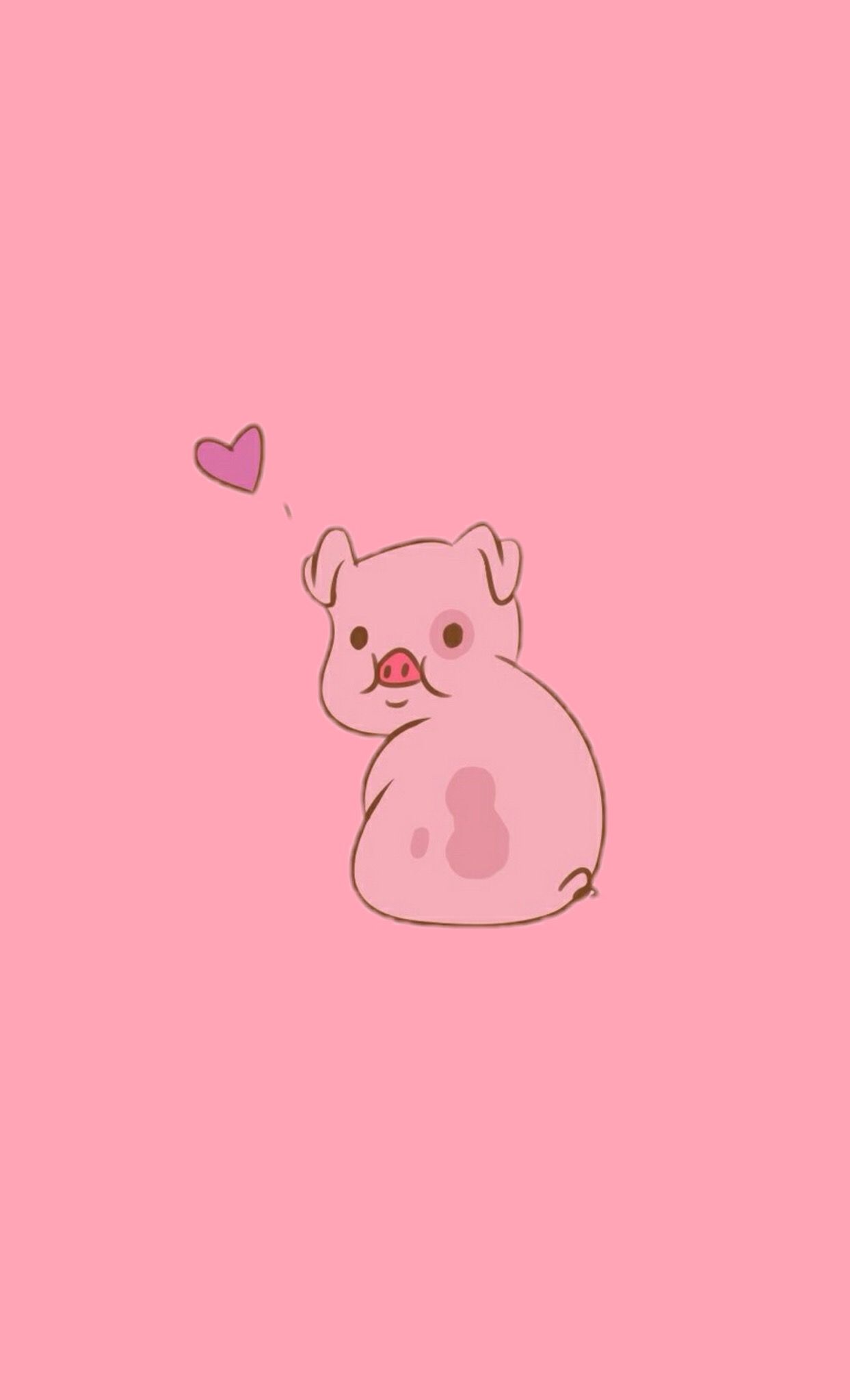 Maialino kawaii rosa, 1243x2047 Verticale, Telefono