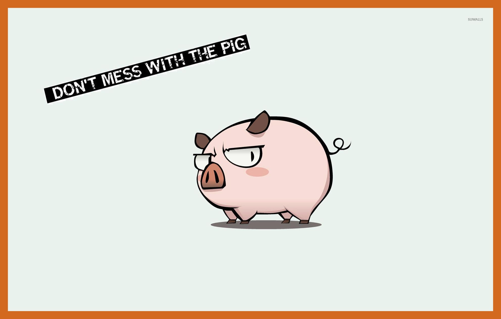 Maiale kawaii rosa cartone, 1280x800 HD, Desktop