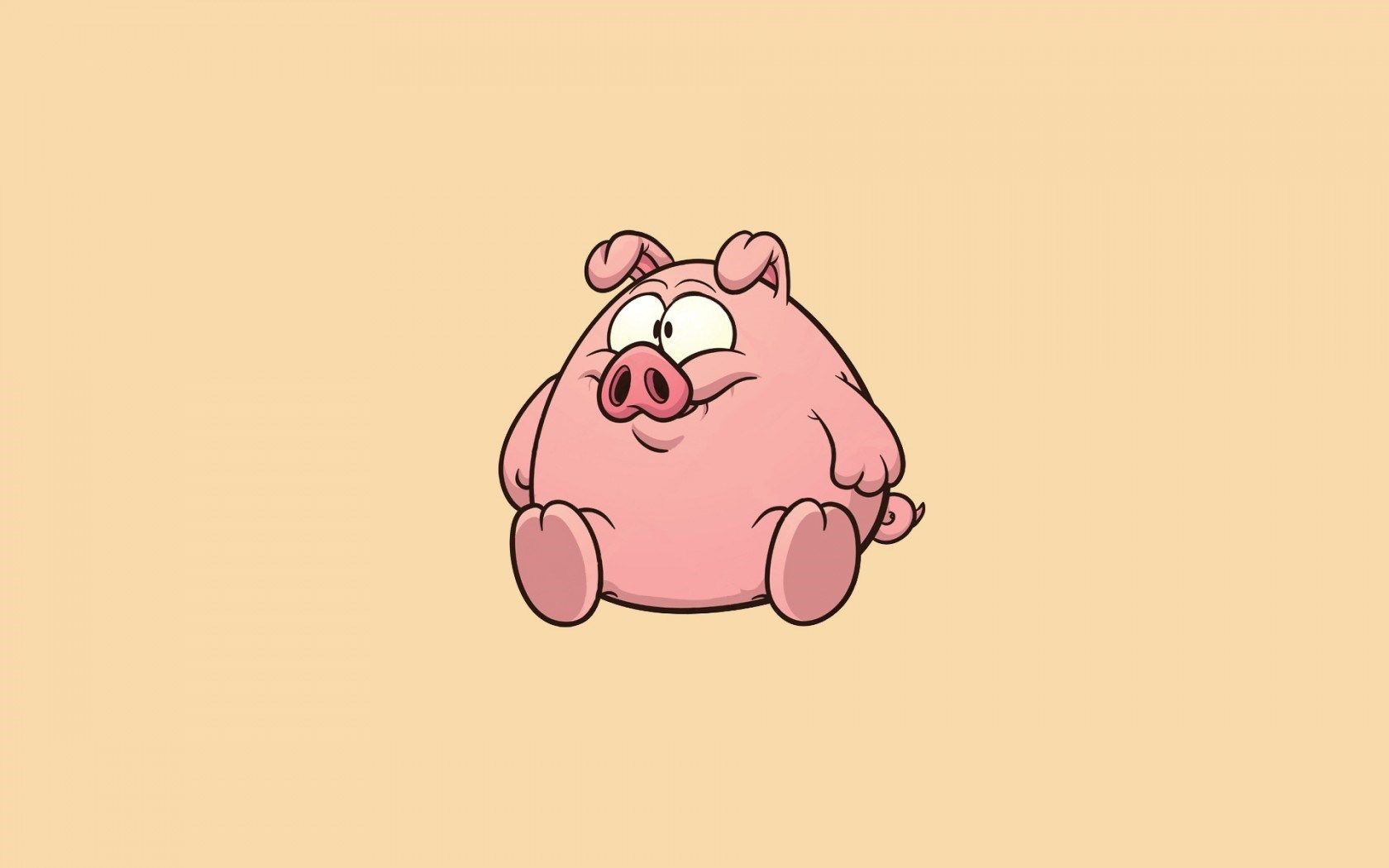 Maiale rosa kawaii cartoon, 1680x1050 900p, PC