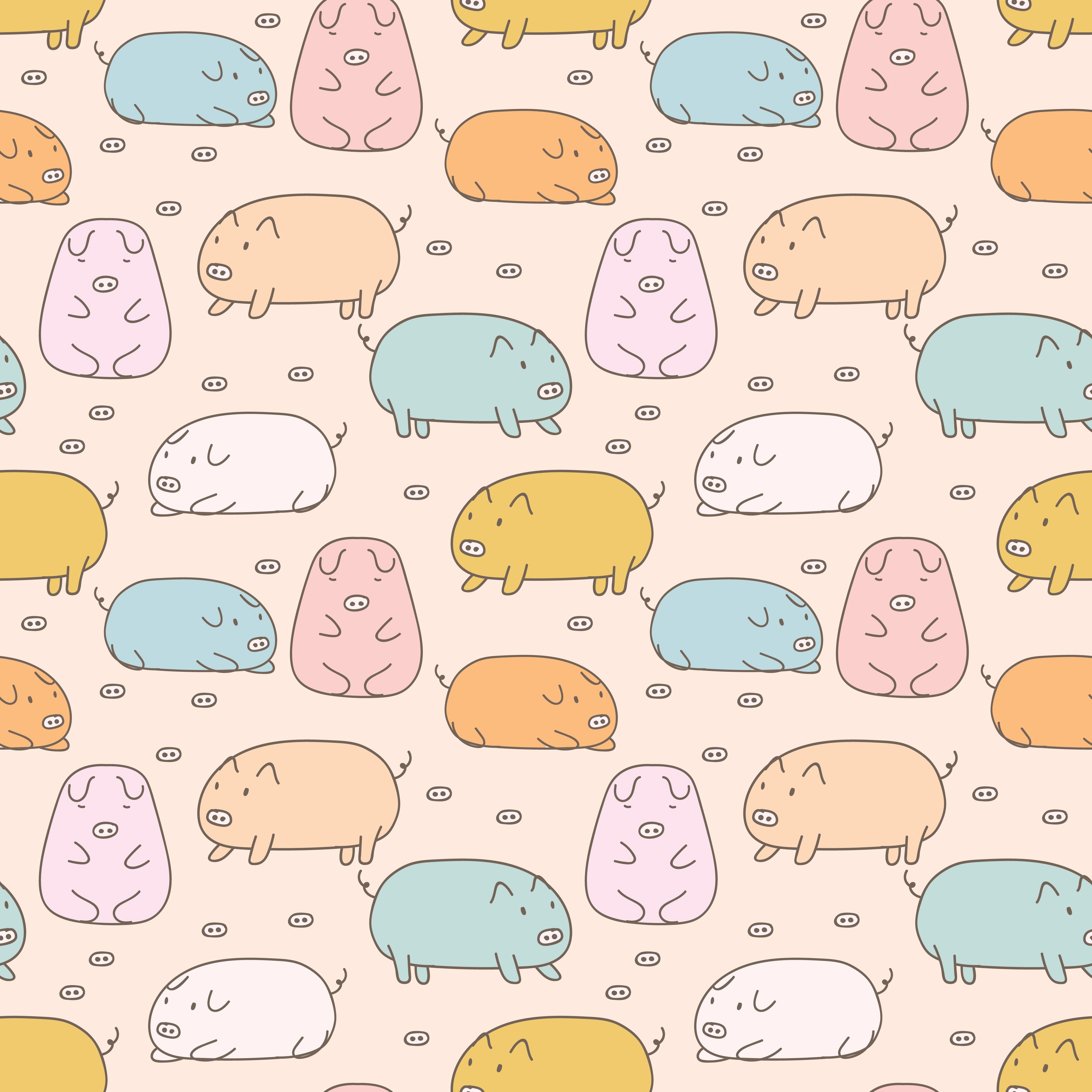 Orsetto con costume maiale kawaii, 1200x2133 Verticale, Telefono