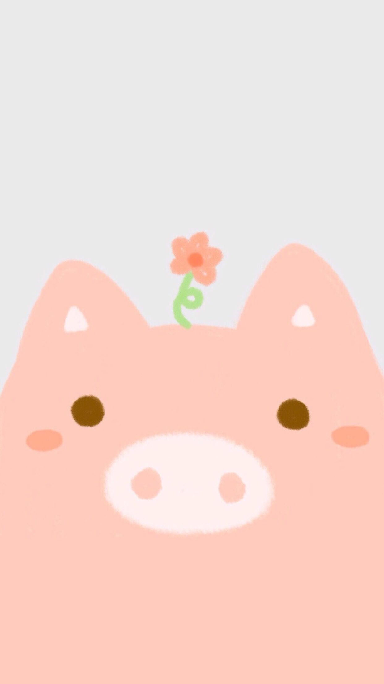 Maialino kawaii rosa carino, 1068x1900 Full HD Verticale, iPhone