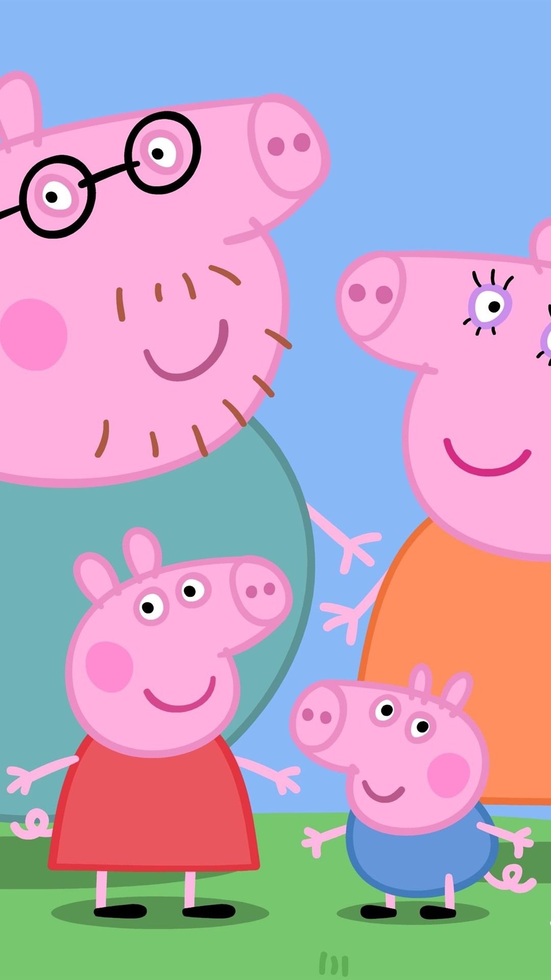 Peppa Pig sfondo rosa, 1600x1600 900p, Desktop