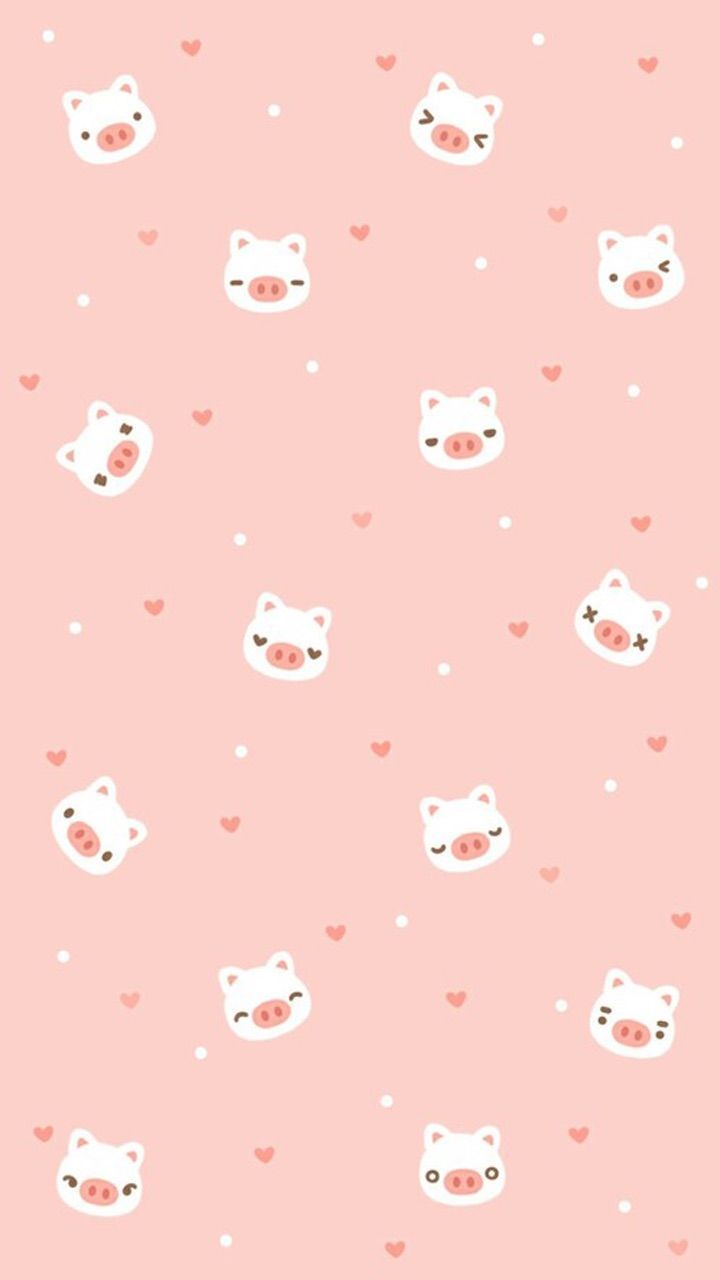 Maialini kawaii sfondo rosa, 720x1280 Full HD Verticale, Smartphone