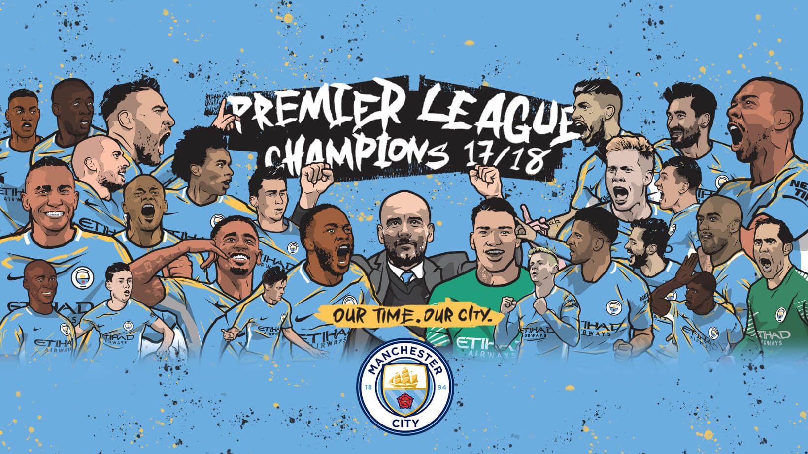 Manchester City Premier League Champions, 1640x923 900p, PC Desktop