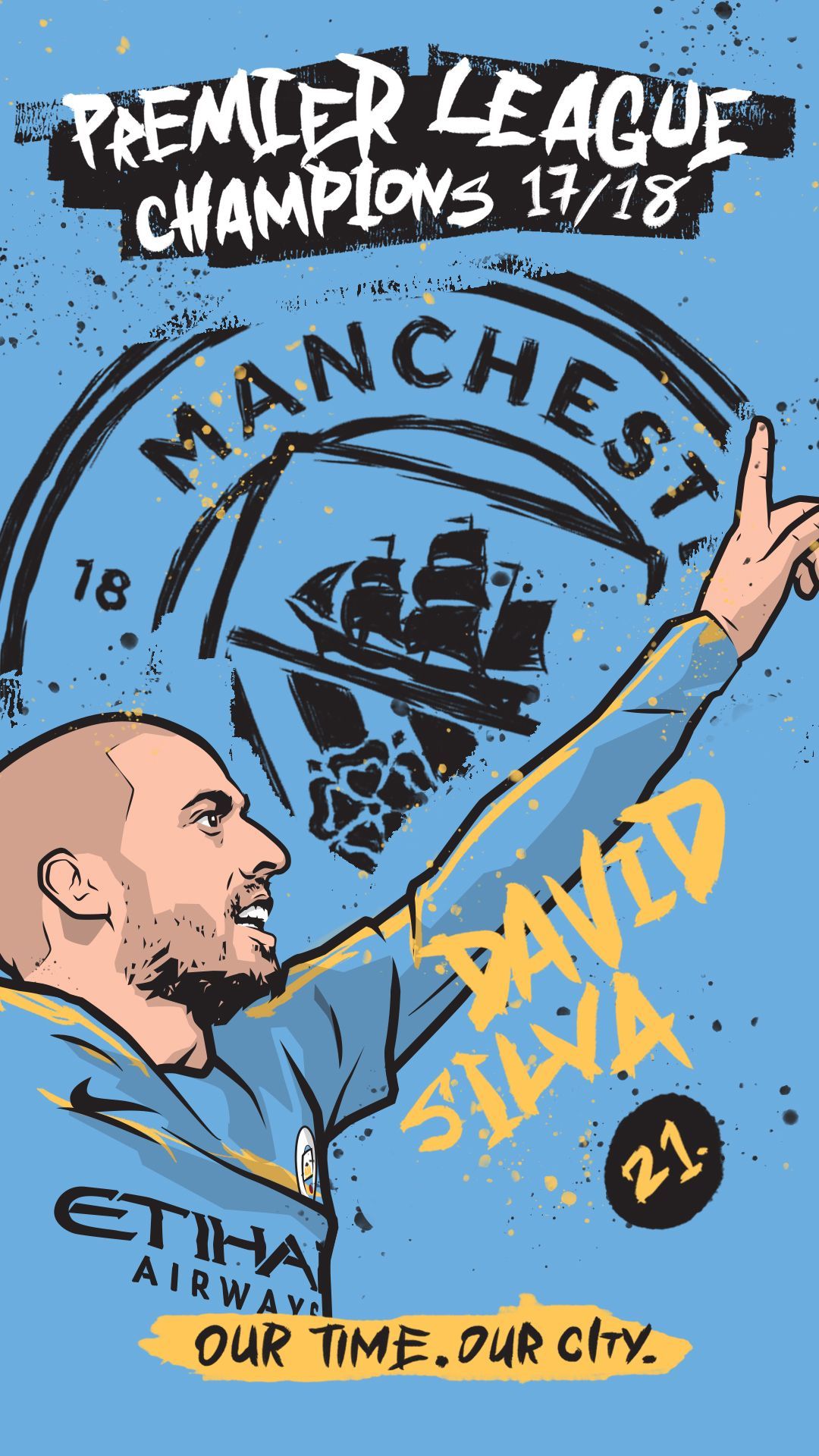 David Silva Manchester City poster, 1080x1920 Full HD Verticale, Samsung Galaxy