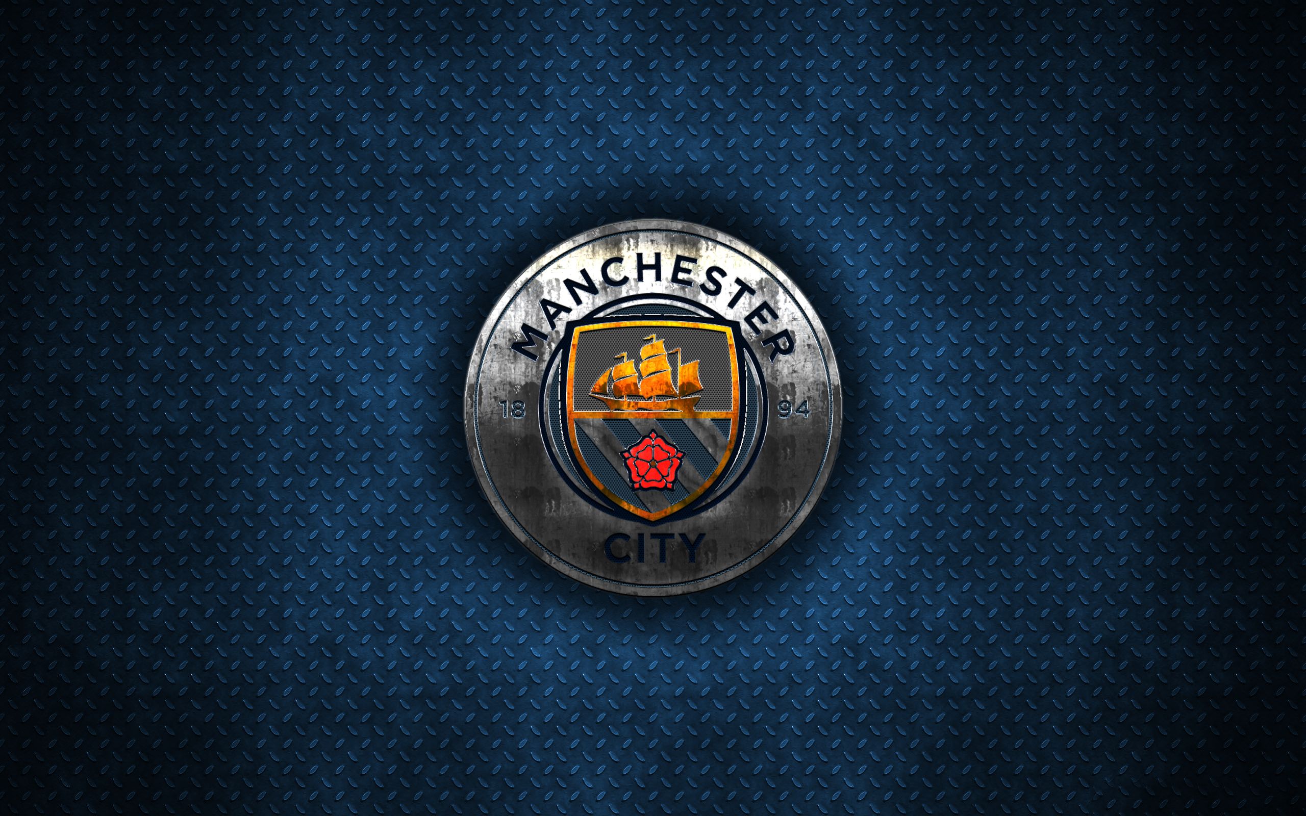 Logo Manchester City FC, Premier League, 2560x1600 2K, Desktop