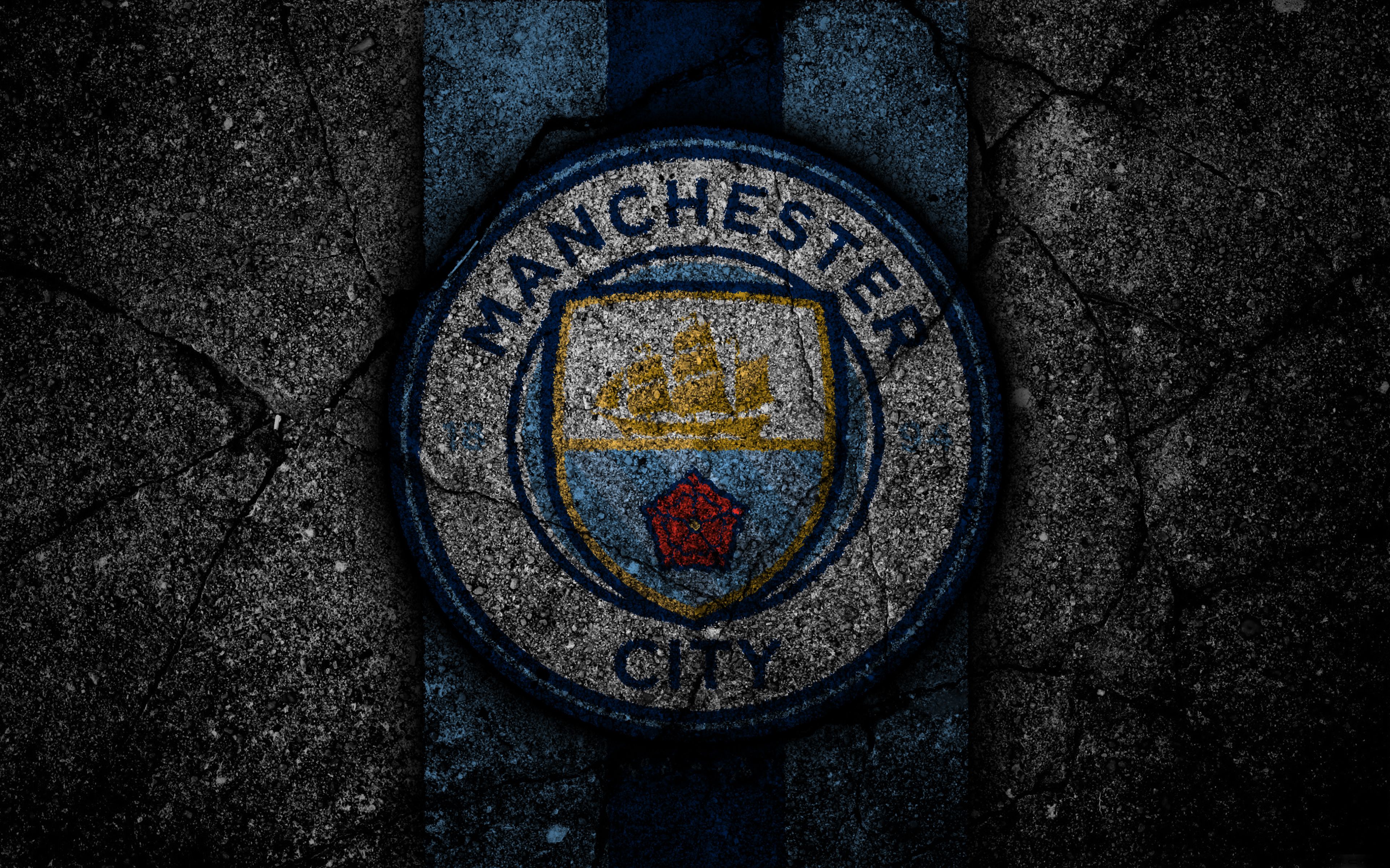 Logo Manchester City FC, 3840x2400 Ultra HD, 4K TV