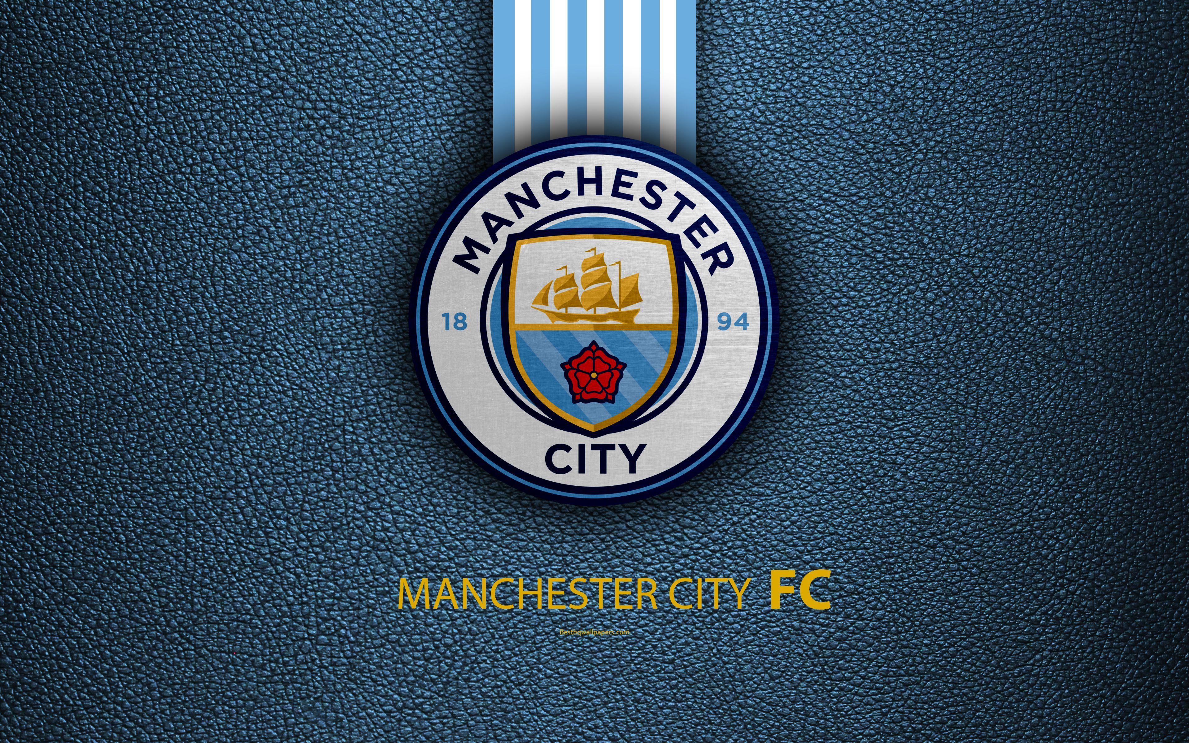 Logo Manchester City FC, 3840x2400 4K Ultra HD, Monitor 4K