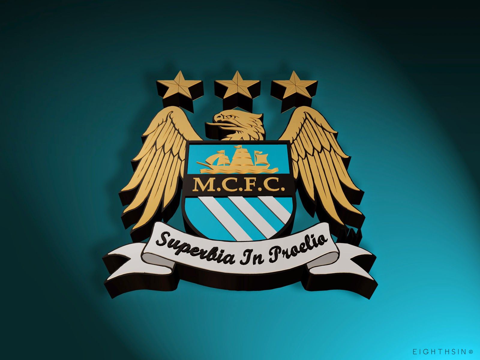Logo Manchester City FC, 2122x2122 2K, iMac