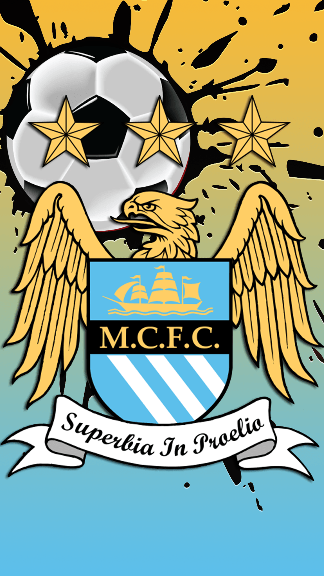 Stemma Manchester City calcio, 1080x1920 Verticale, Mobile