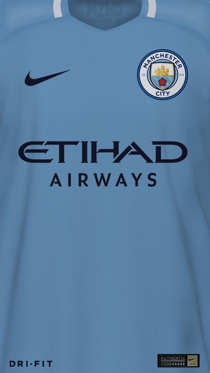 Maglia Manchester City azzurra, 720x1280 Verticale, Telefono