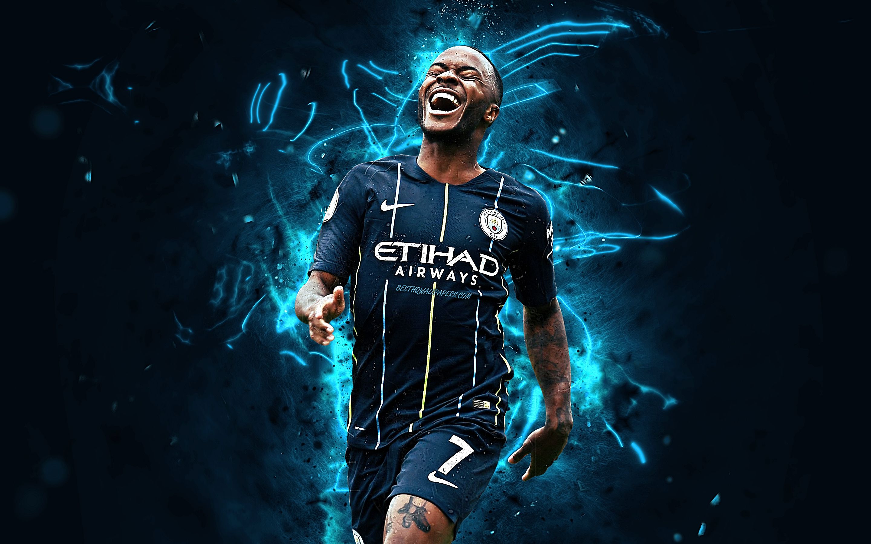 Raheem Sterling Manchester City calcio, 2880x1800 2K+, Desktop