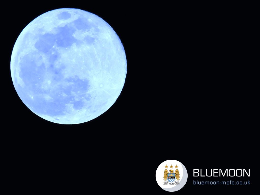 Luna blu con logo Manchester City, 1024x768 HD, Laptop