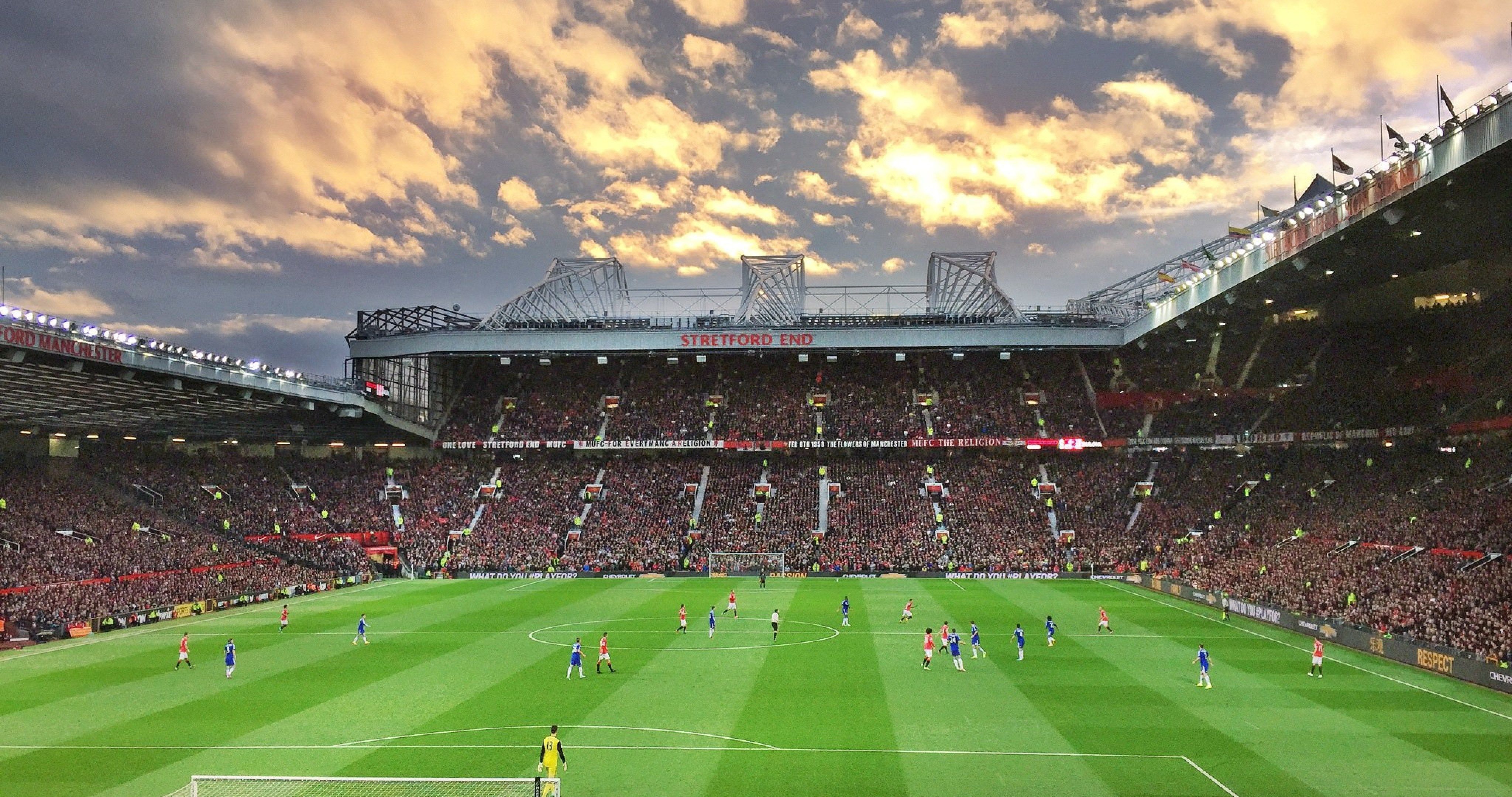 Stadio calcio Old Trafford tramonto, 4096x2160 4K, Desktop 4K