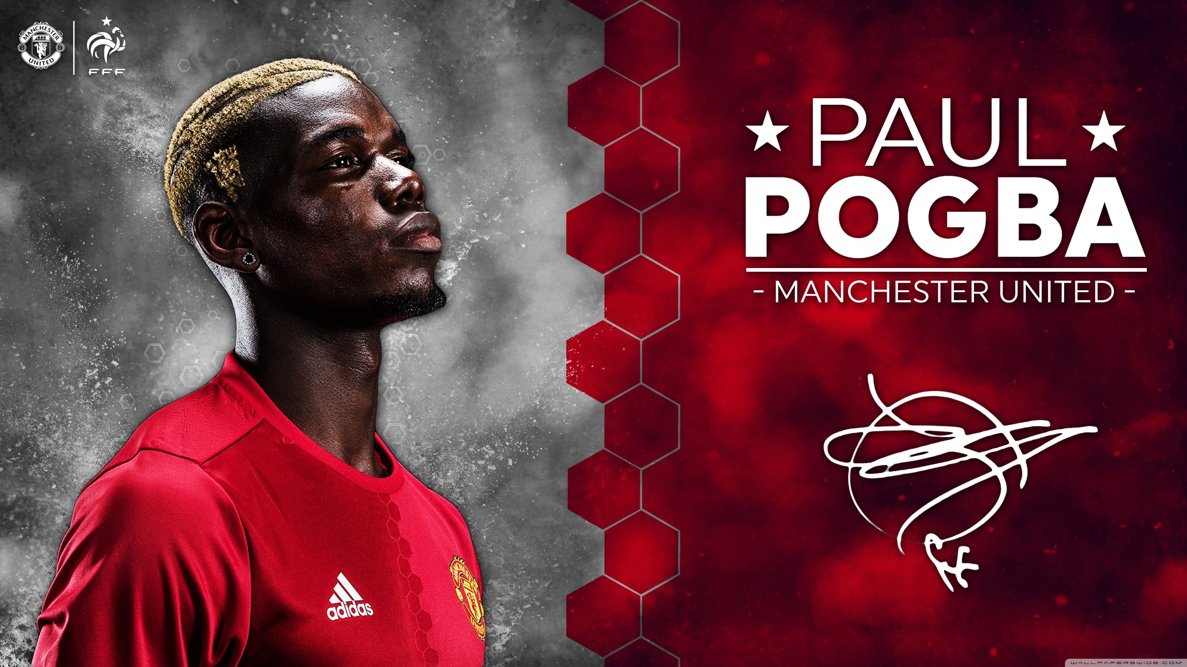 Paul Pogba Manchester United, 3840x2160 Ultra HD, 4K TV