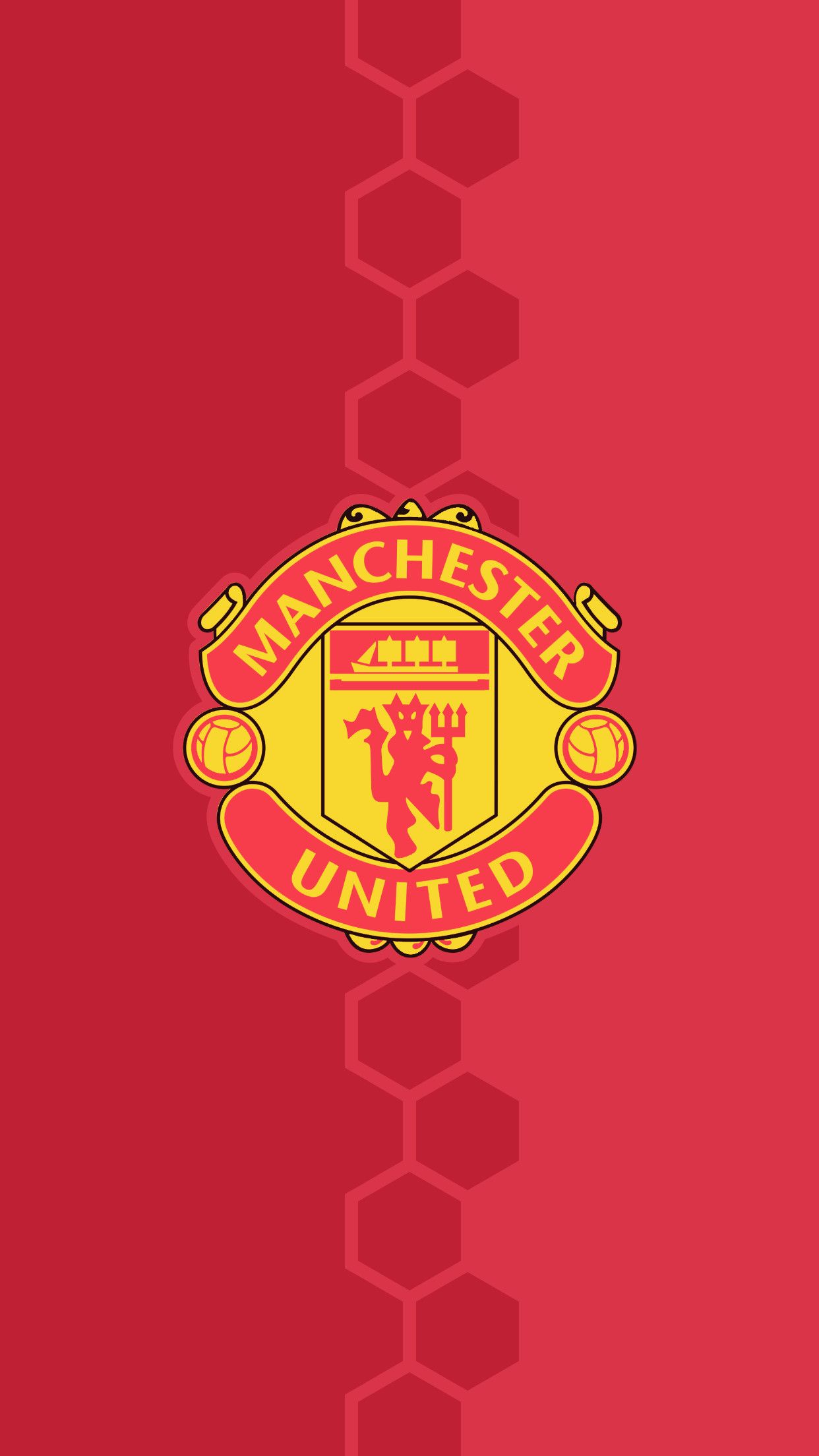 Logo Manchester United rosso, 1242x2208 Verticale, POCO