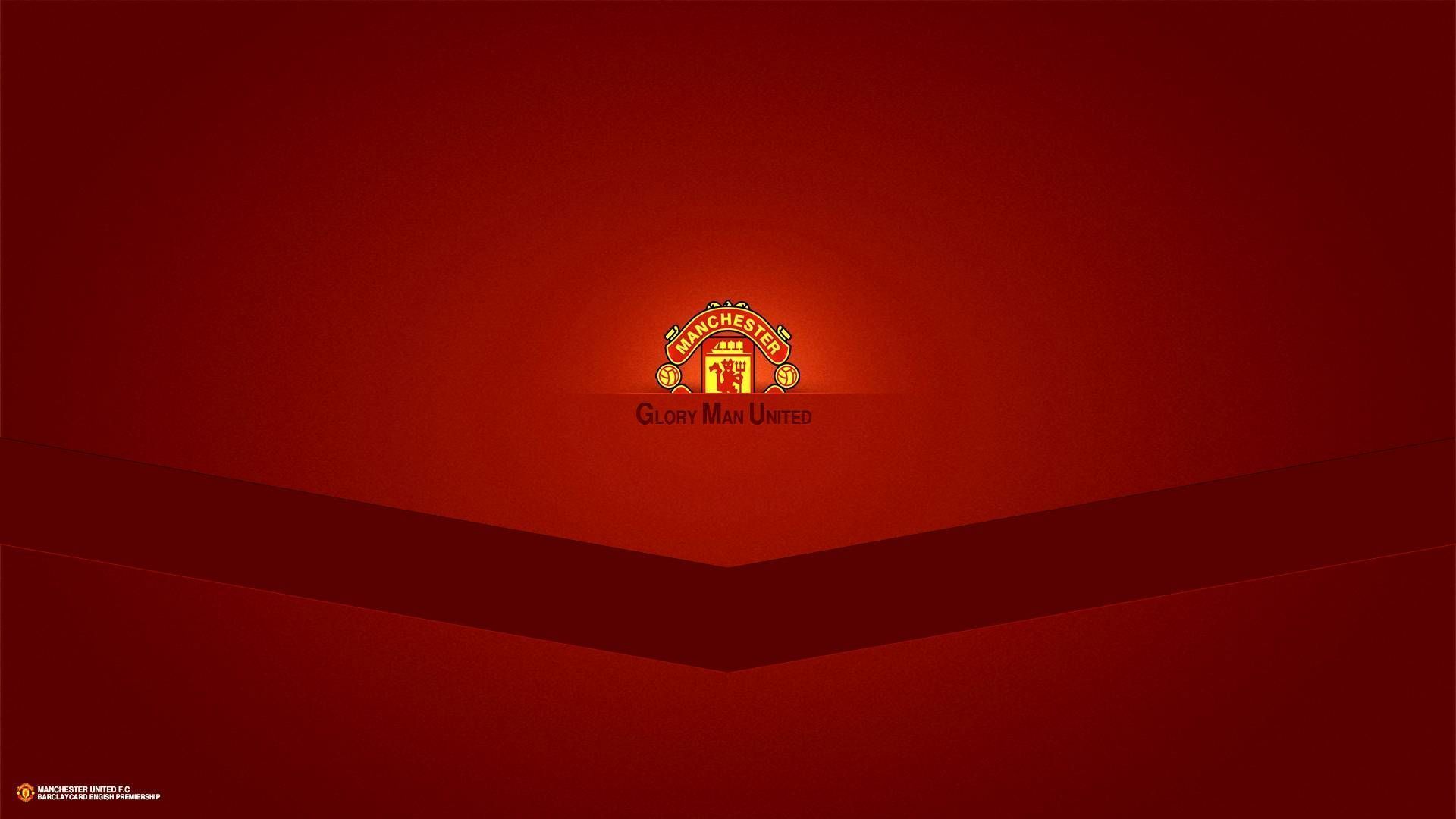 Logo Manchester United su rosso, 1920x1080 1080p, Laptop
