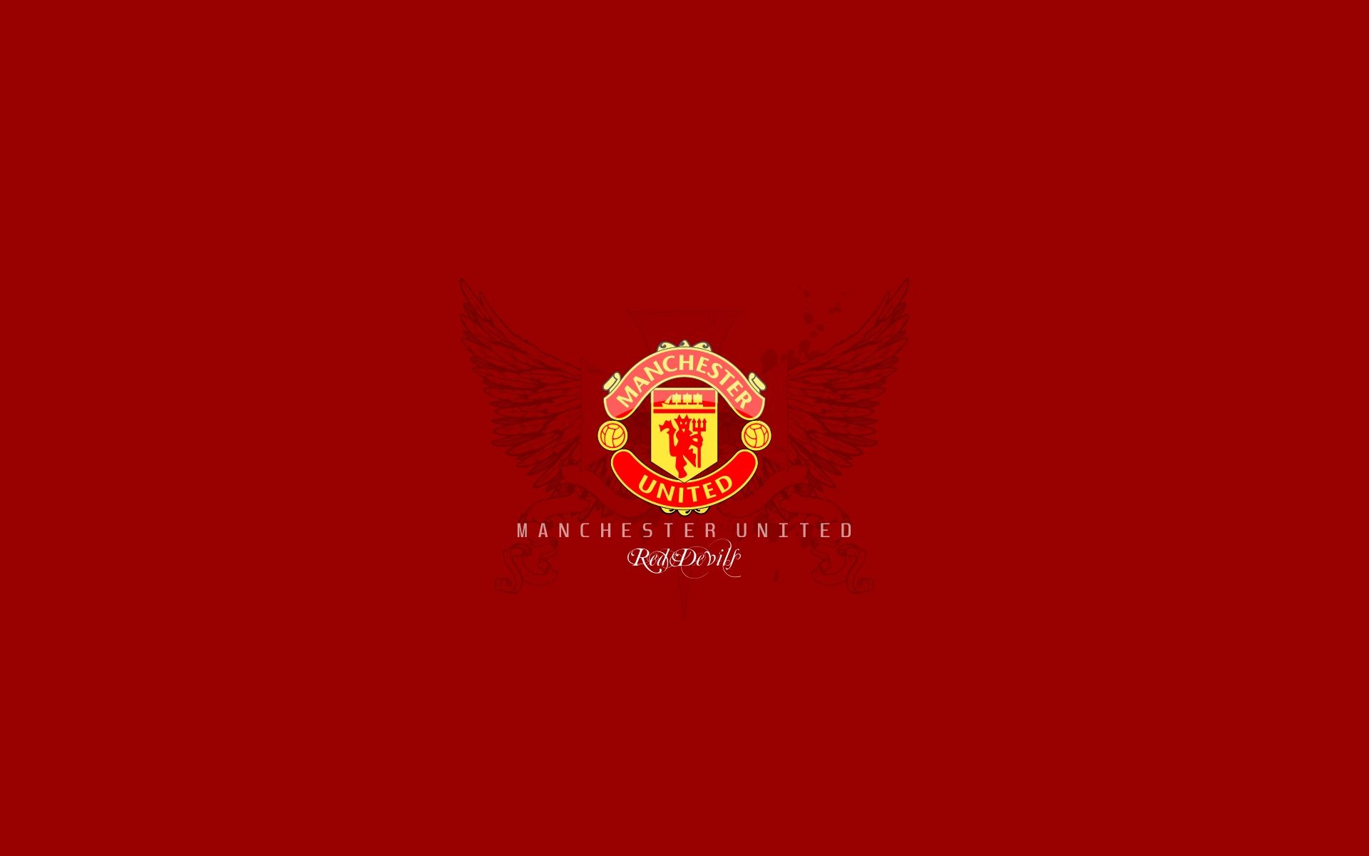 Logo Manchester United sfondo rosso, 1920x1200 Full HD+ WUXGA, Desktop