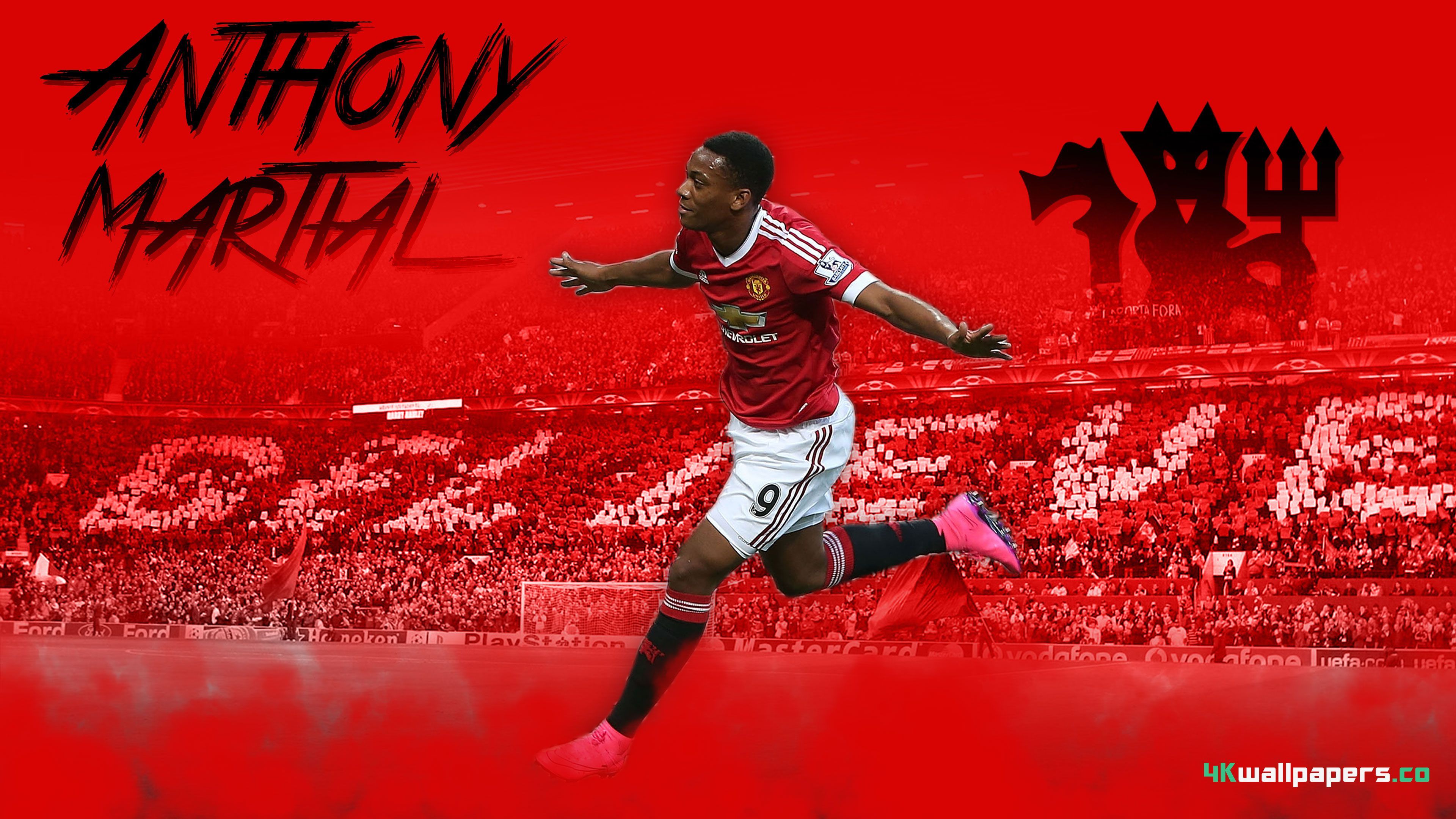 Anthony Martial Manchester United, 3840x2160 4K, Desktop 4K