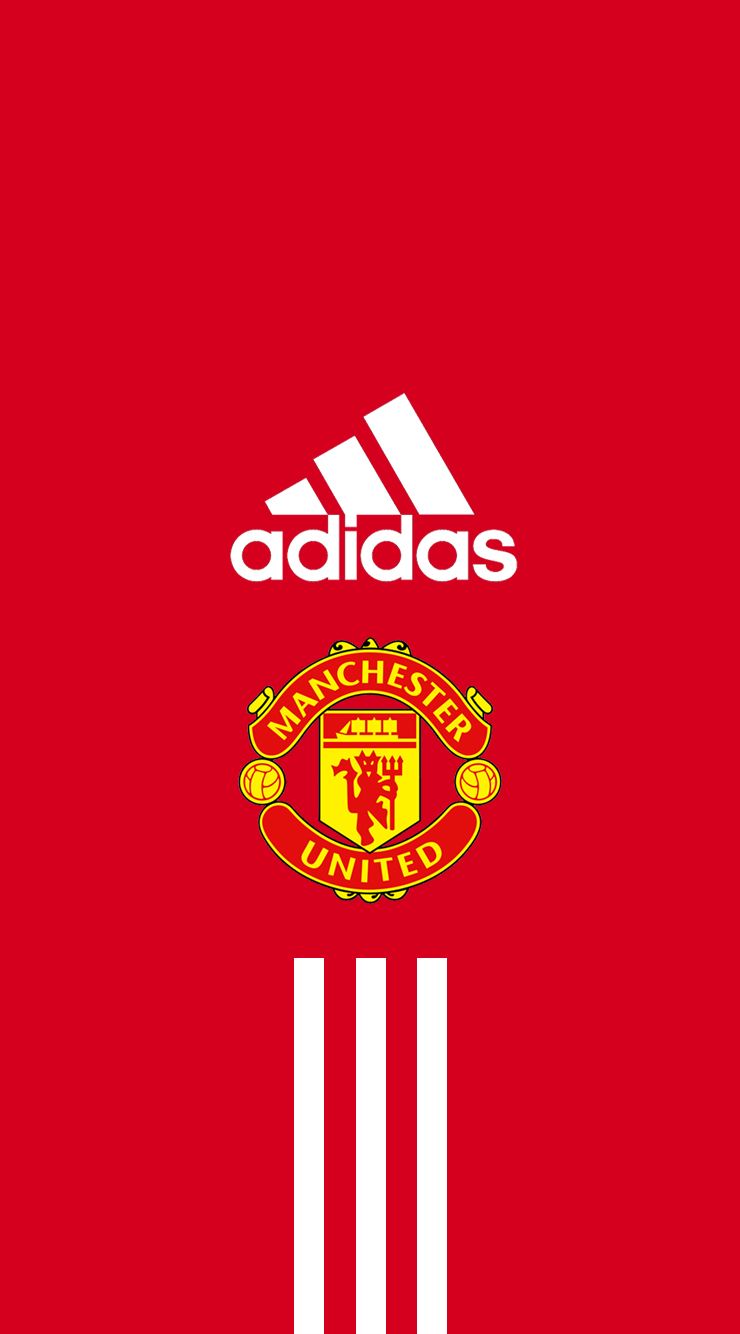 Logo Adidas e Manchester United, abbigliamento sportivo, 740x1334 Full HD Verticale, iPhone