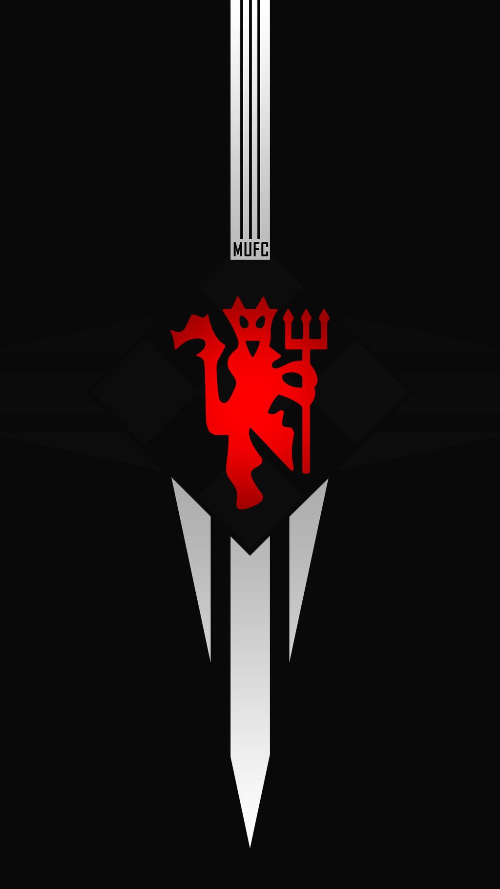 Logo Manchester United stilizzato, 1024x1820 Full HD Verticale, Smartphone