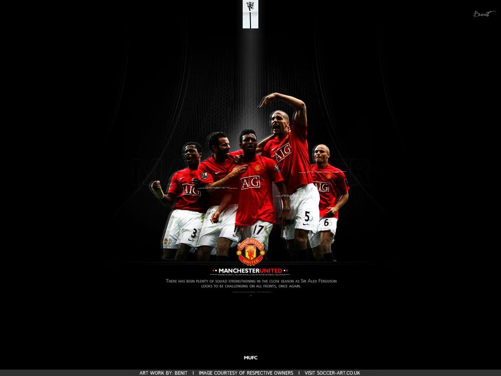 Manchester United giocatori logo, 1024x768 HD, Desktop