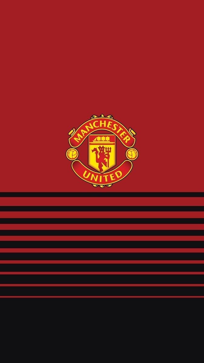 Logo Manchester United rosso nero, 675x1200 Full HD Verticale, Smartphone
