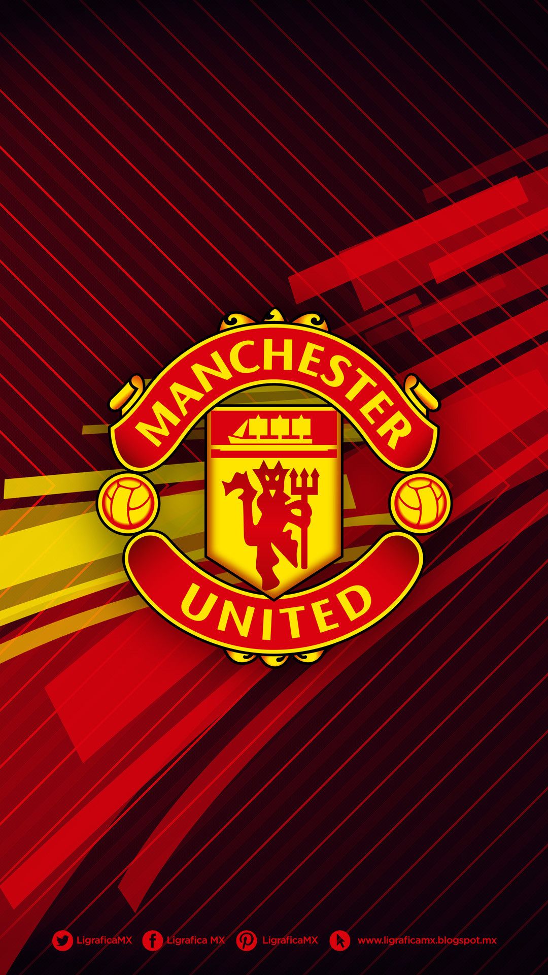 Logo Manchester United rosso, 1080x1920 Full HD Verticale, iPhone