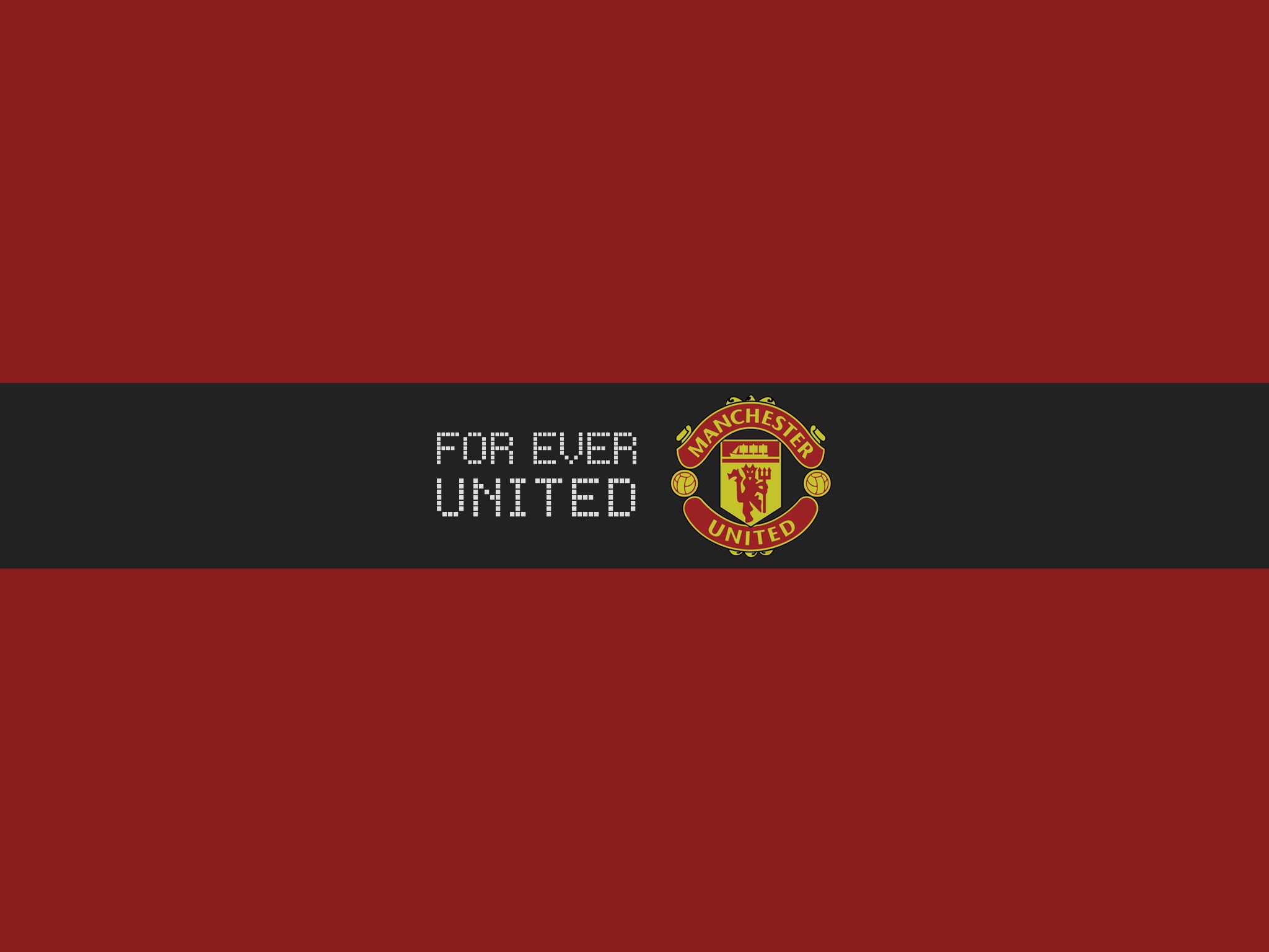 Logo Manchester United rosso, 2048x1536 2K, Desktop