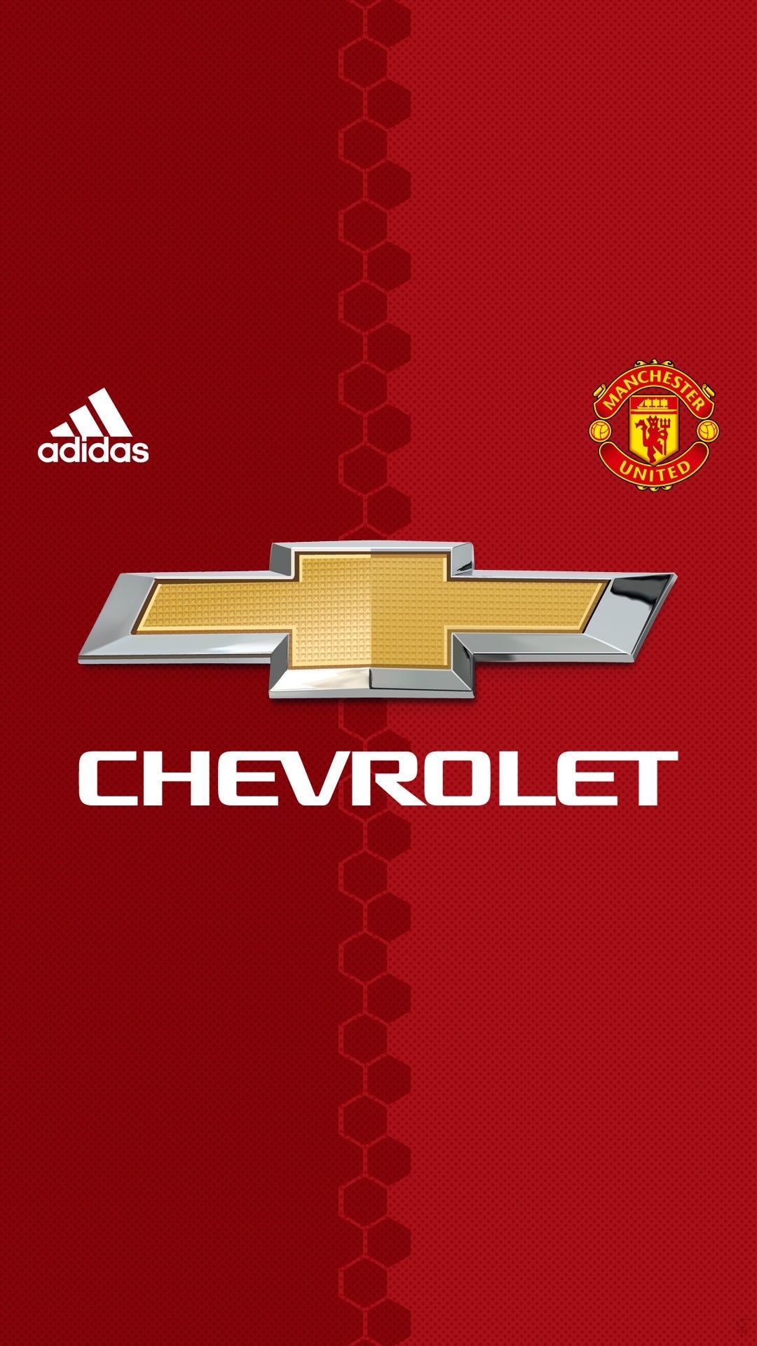 Logo Manchester United e Chevrolet, 1080x1920 Verticale, Mobile