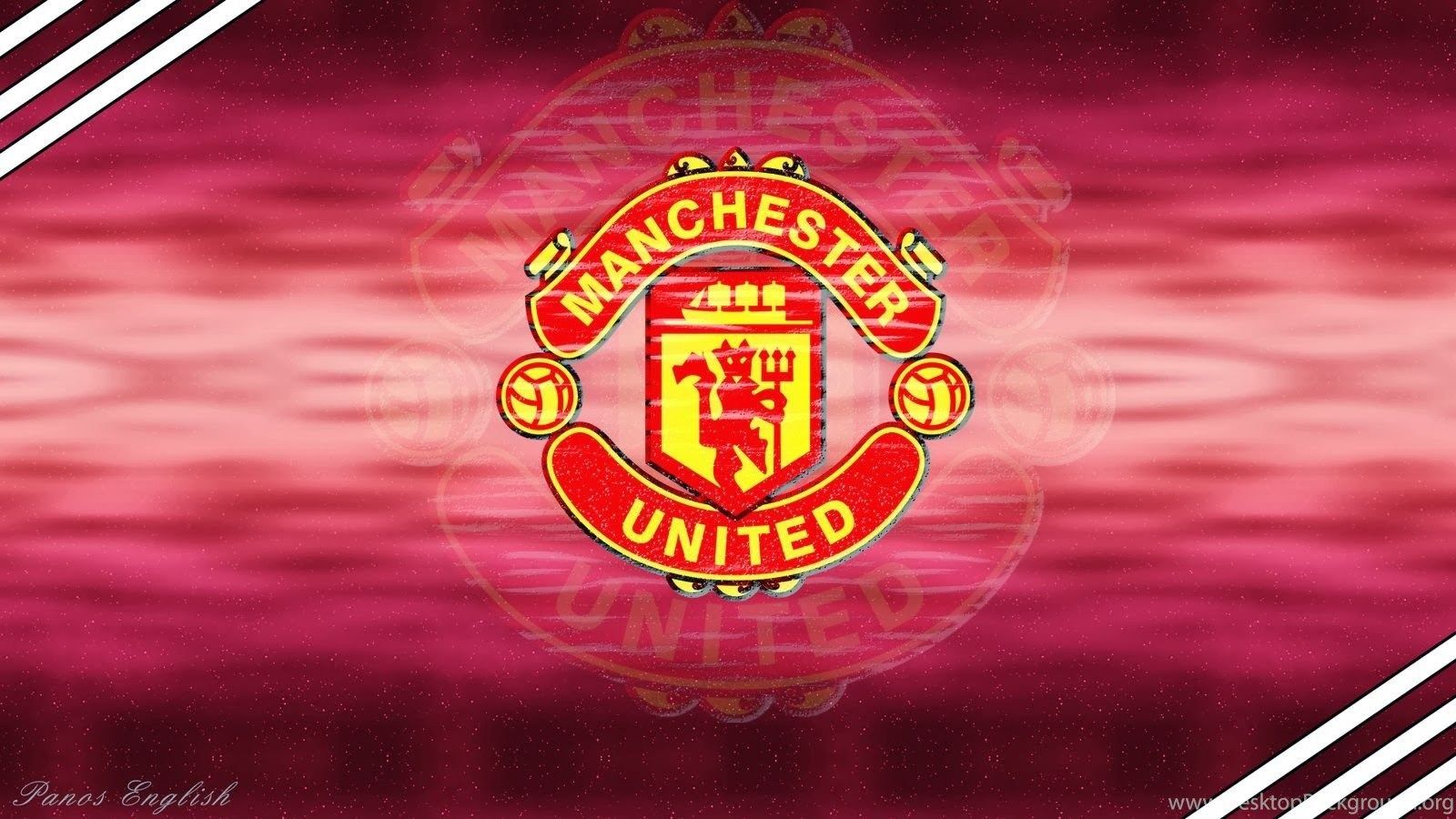 Logo Manchester United rosso, 1600x900 HD Ready, Laptop